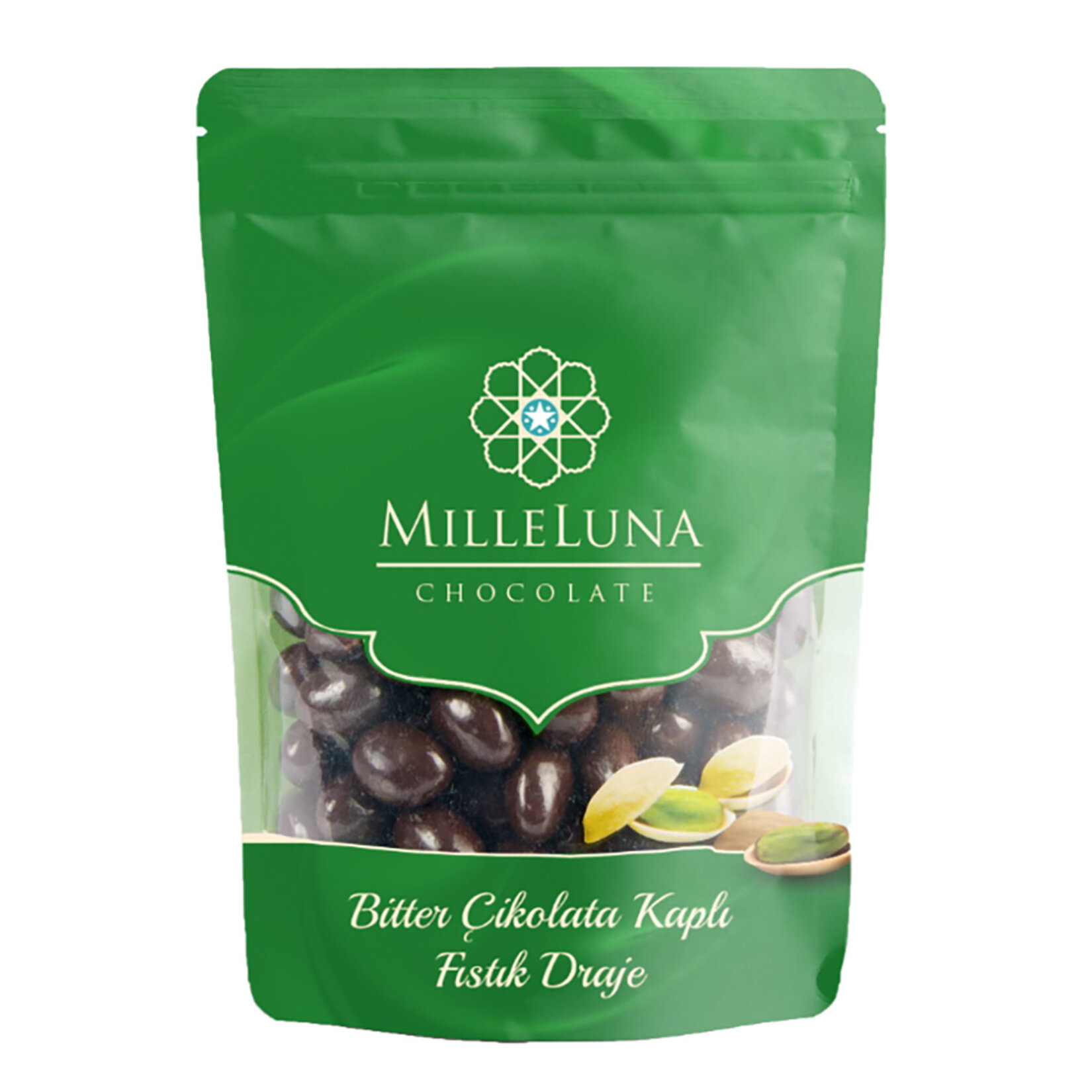 Milleluna Bitter Çikolata Antep Fıstık Draje 100 G