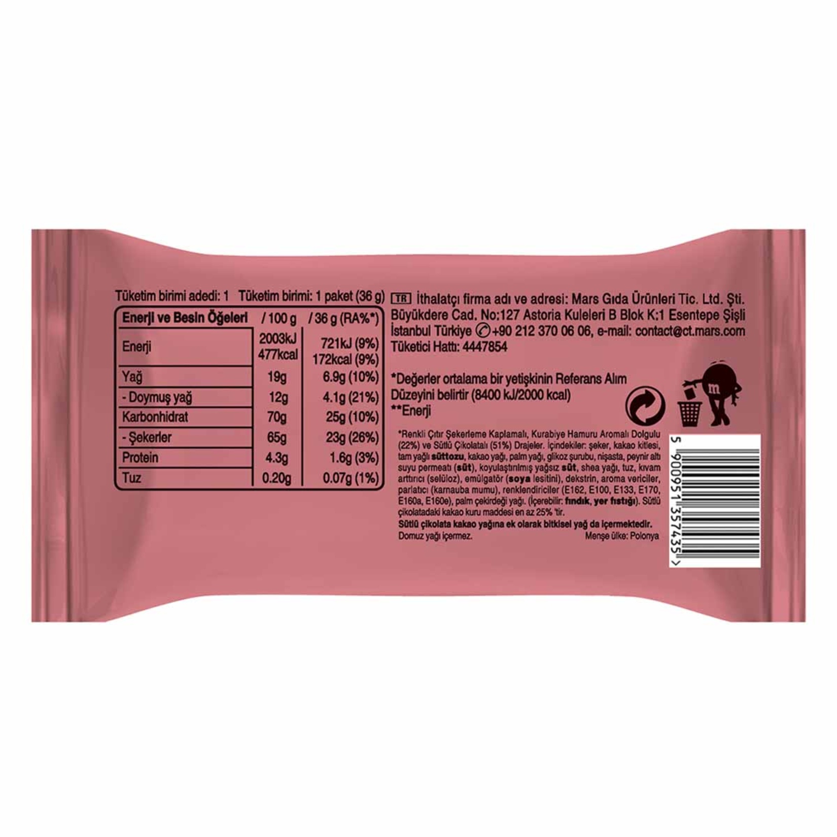 M&M's Cookie Dough 36 G - Görsel 2