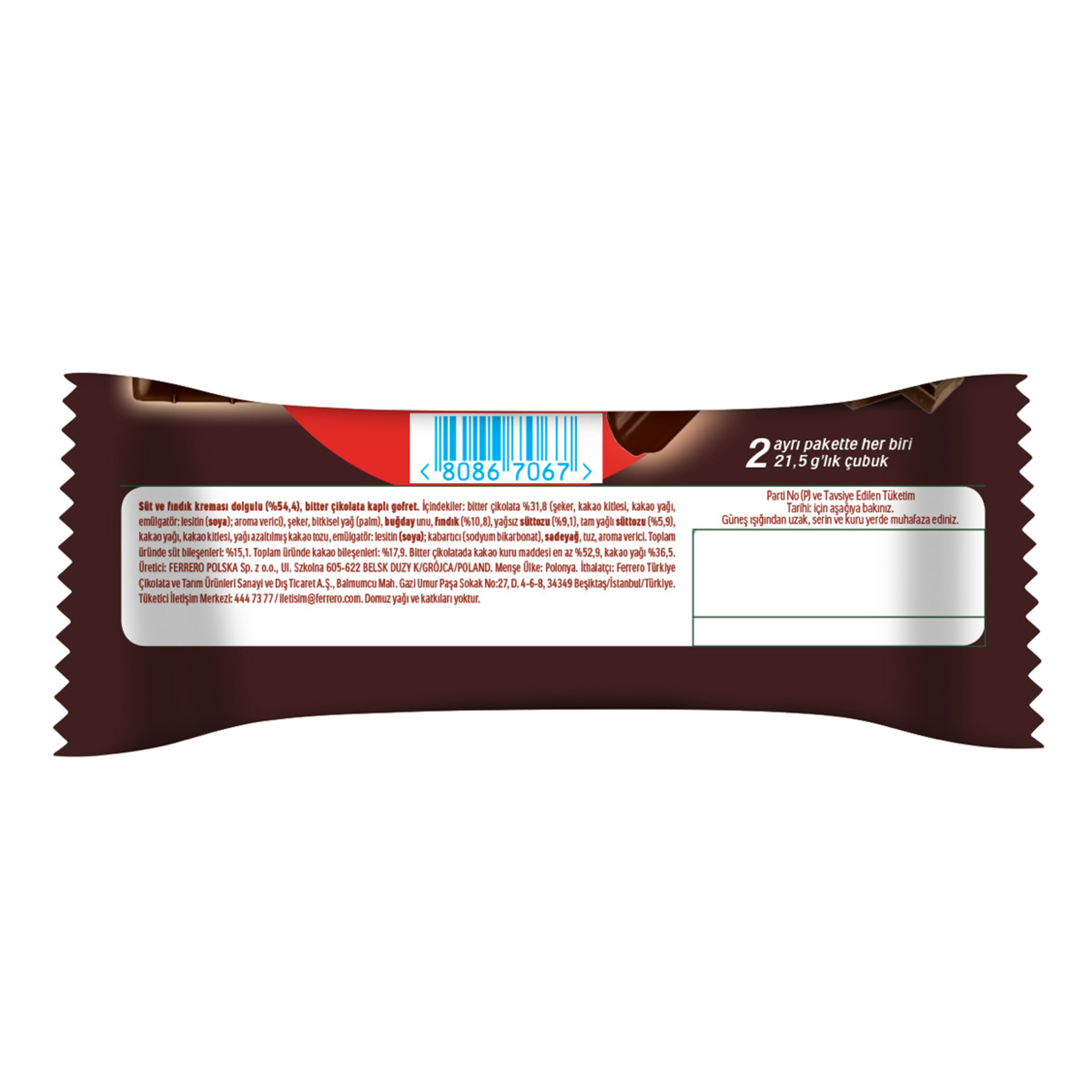 Kinder Bueno Dark 43 G - Görsel 2
