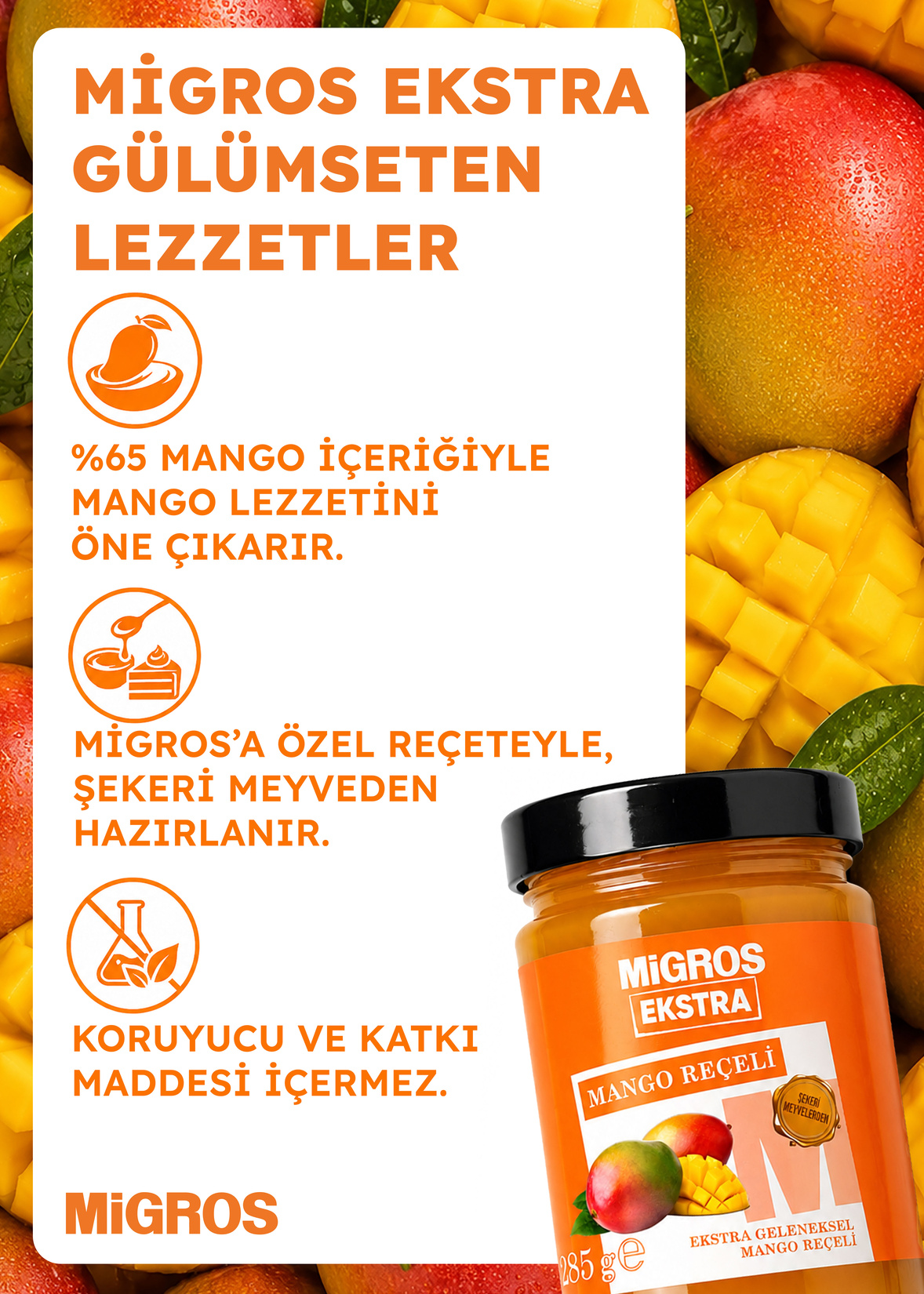 Migros Ekstra Ekstra Geleneksel Mango Reçeli 285 G - Görsel 2