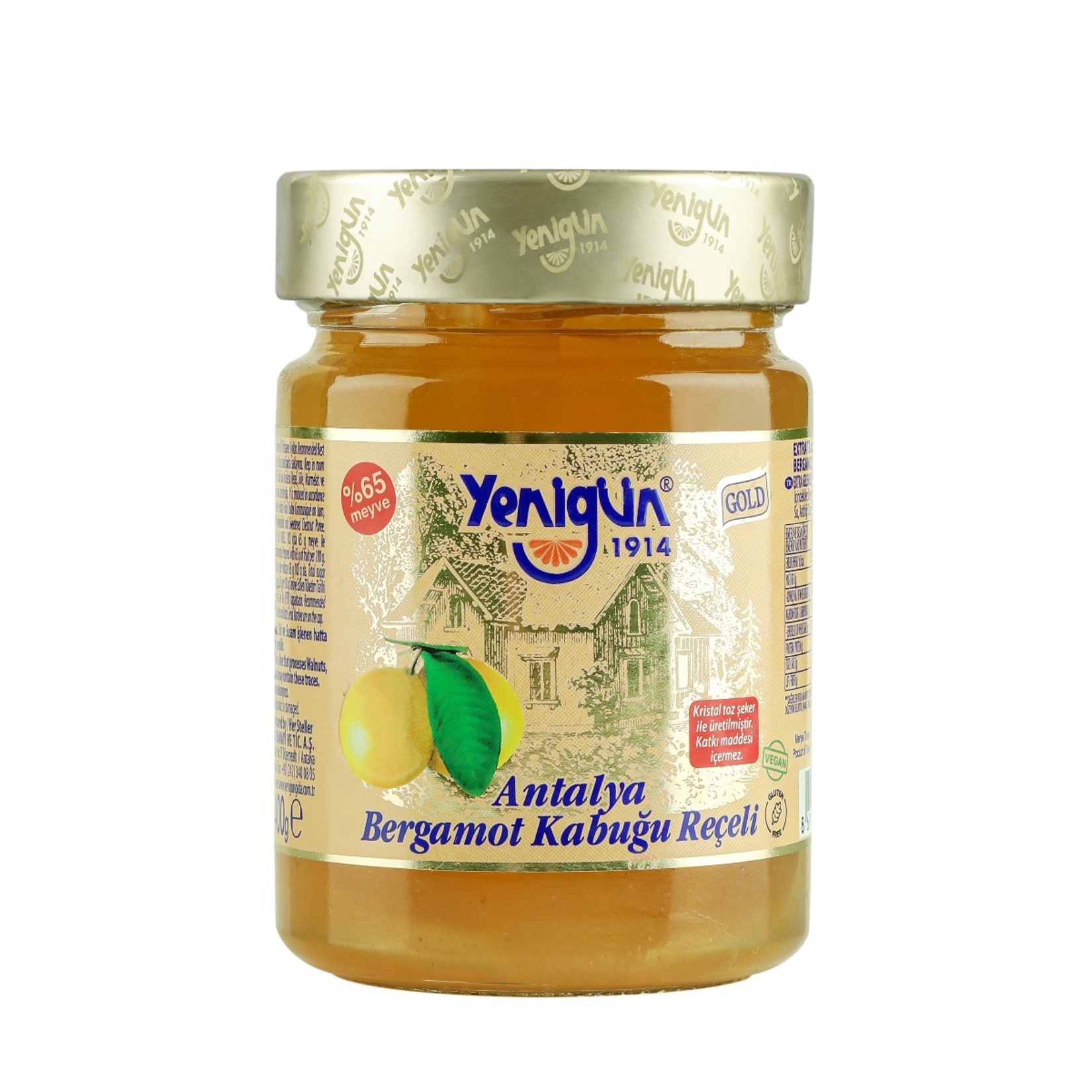 Yenigün Antalya Bergamot Kabuğu Reçeli Gold Seri 400 G