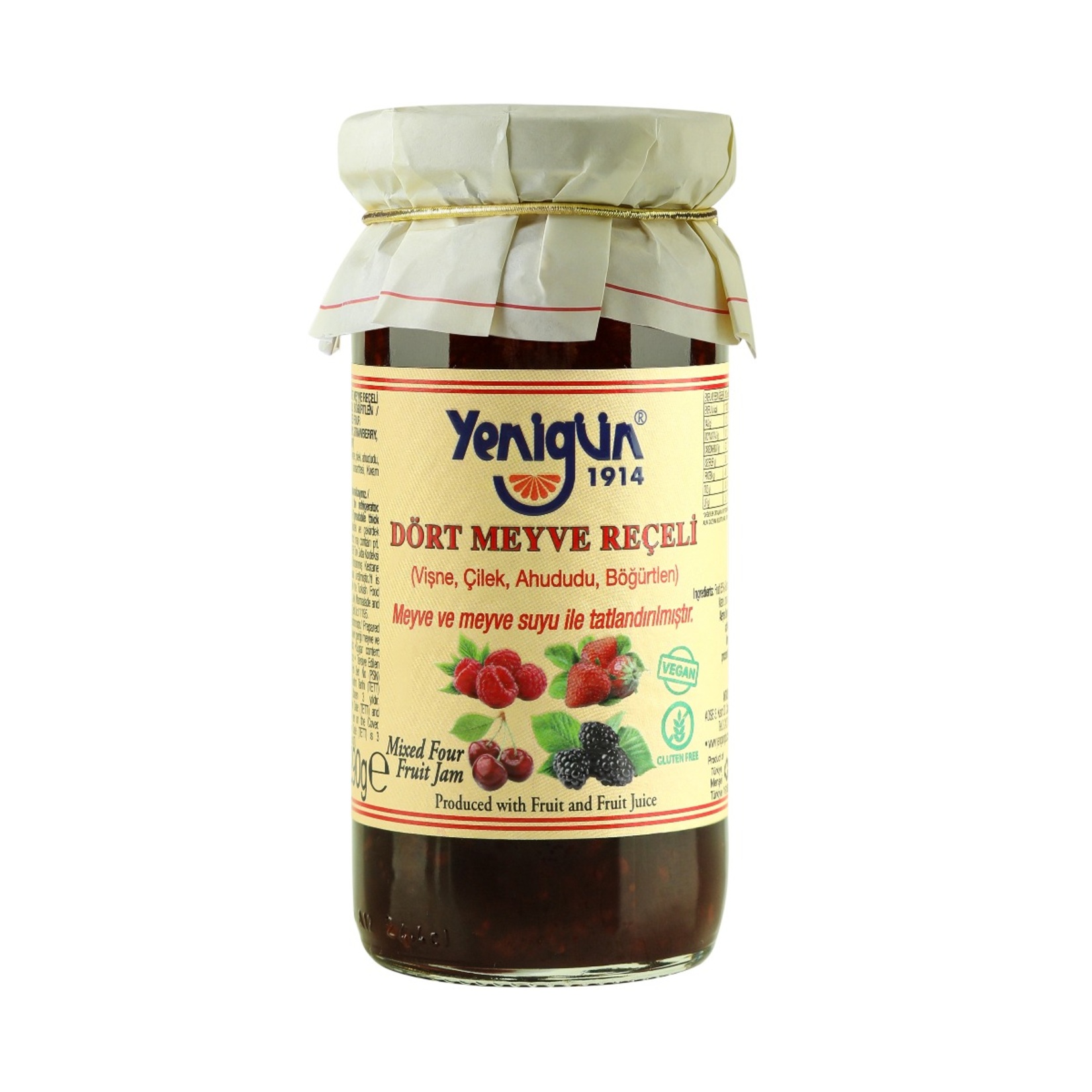 Yenigün Şeker İlavesiz Dört Meyve Reçeli 290 G
