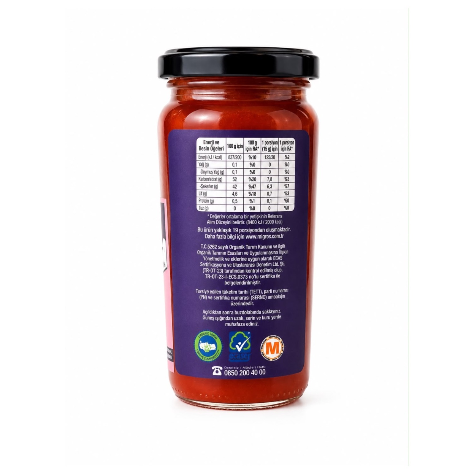 Migros Ekstra Organik Geleneksel Kuşburnu Marmelatı 280 G - Görsel 2