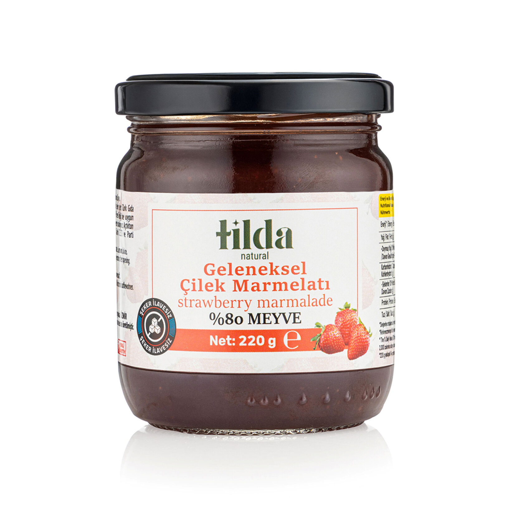 Tilda %80 Meyve Geleneksel Çilek Marmelatı 220 G