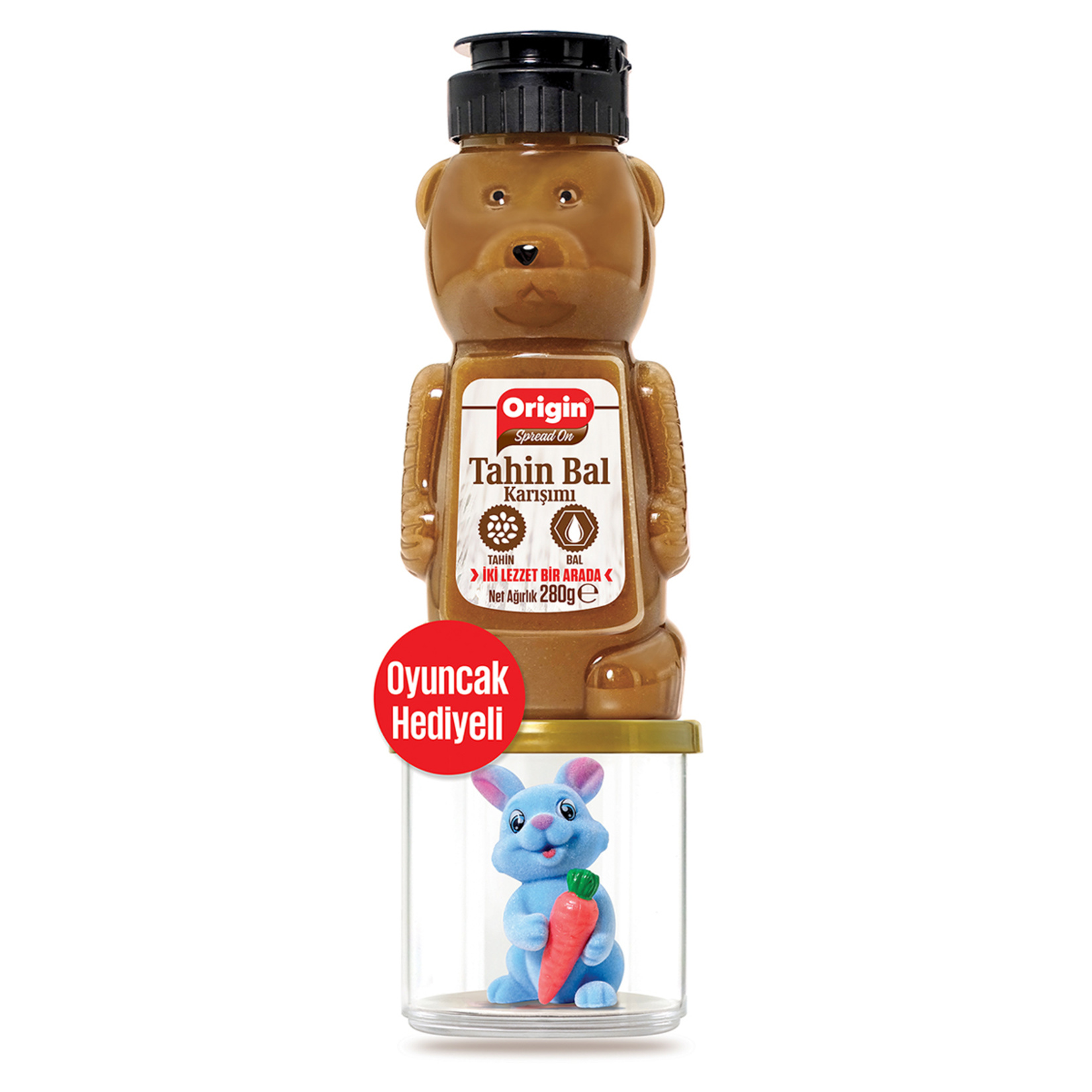 Origin Ayıcık Tahin Bal Karışımı Oyuncak Hediyeli 280 G - Görsel 1