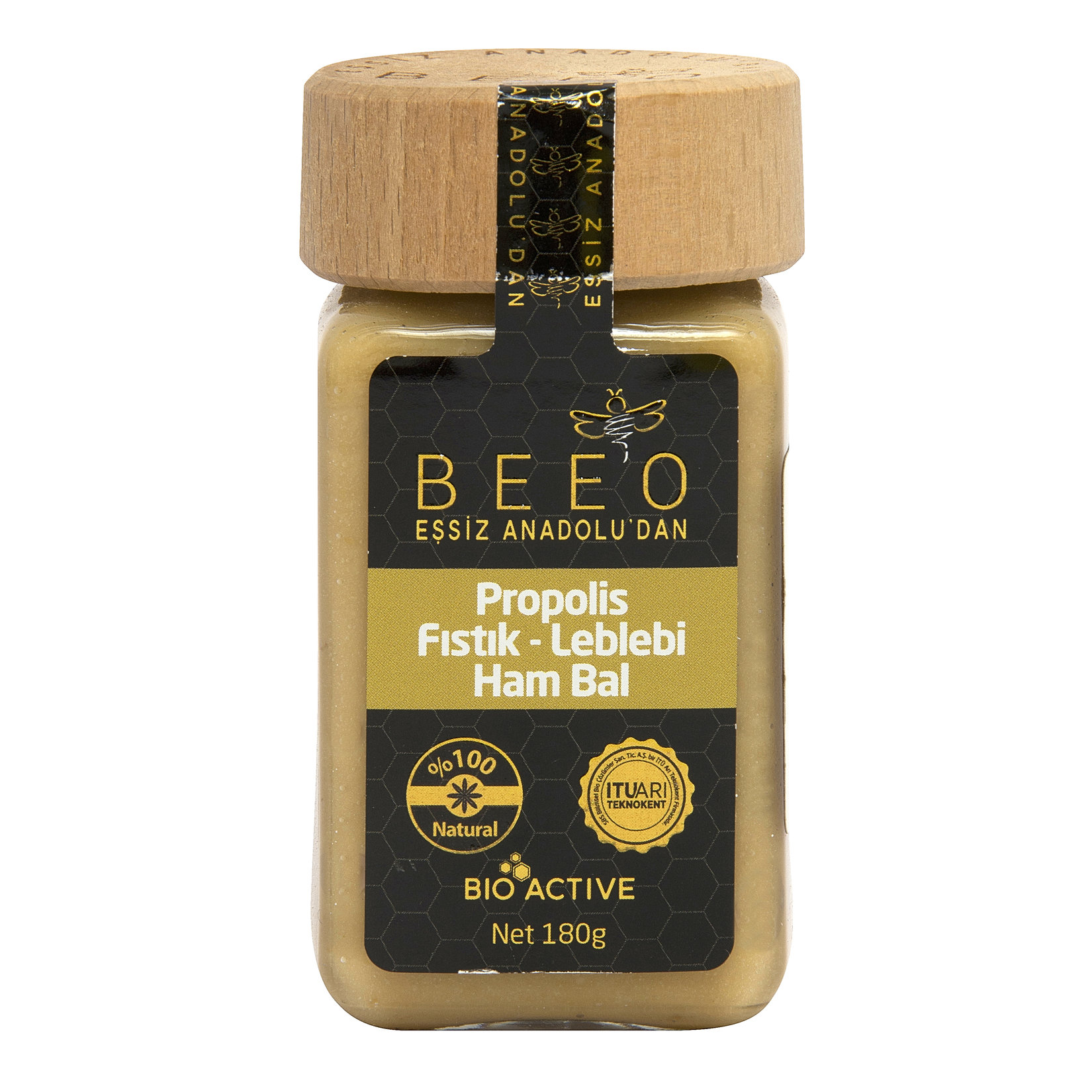 Beeo Propolis- Fıstık- Leblebi Ham Bal 180 G