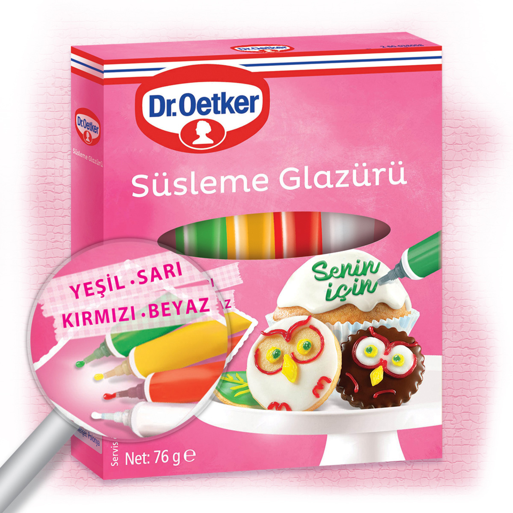 Dr.Oetker Süsleme Glazürü 19 x 4 G - Görsel 2