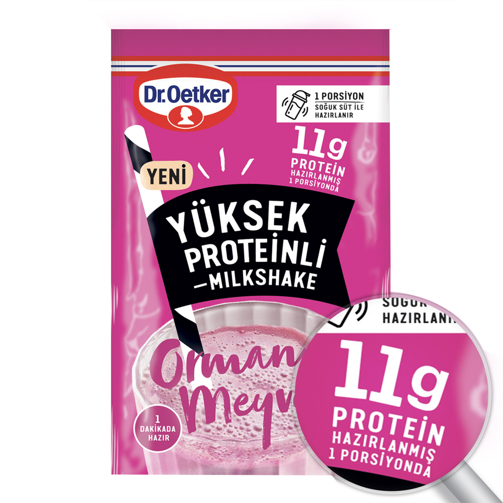 Dr.Oetker Orman Meyveli Yüksek Proteinli Milkshake 15 G - Görsel 2