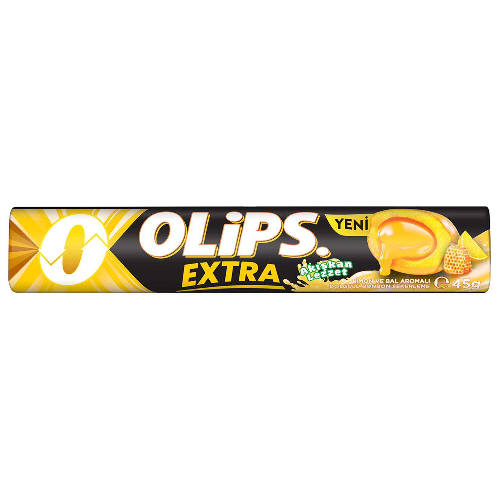 Olips Extra Limon & Bal Aroma Dolgulu Bonbon Şekerleme 45 G