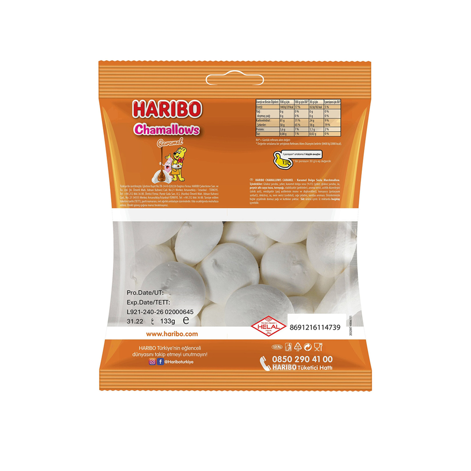 Haribo Caramel Chamallows 133 G - Görsel 2