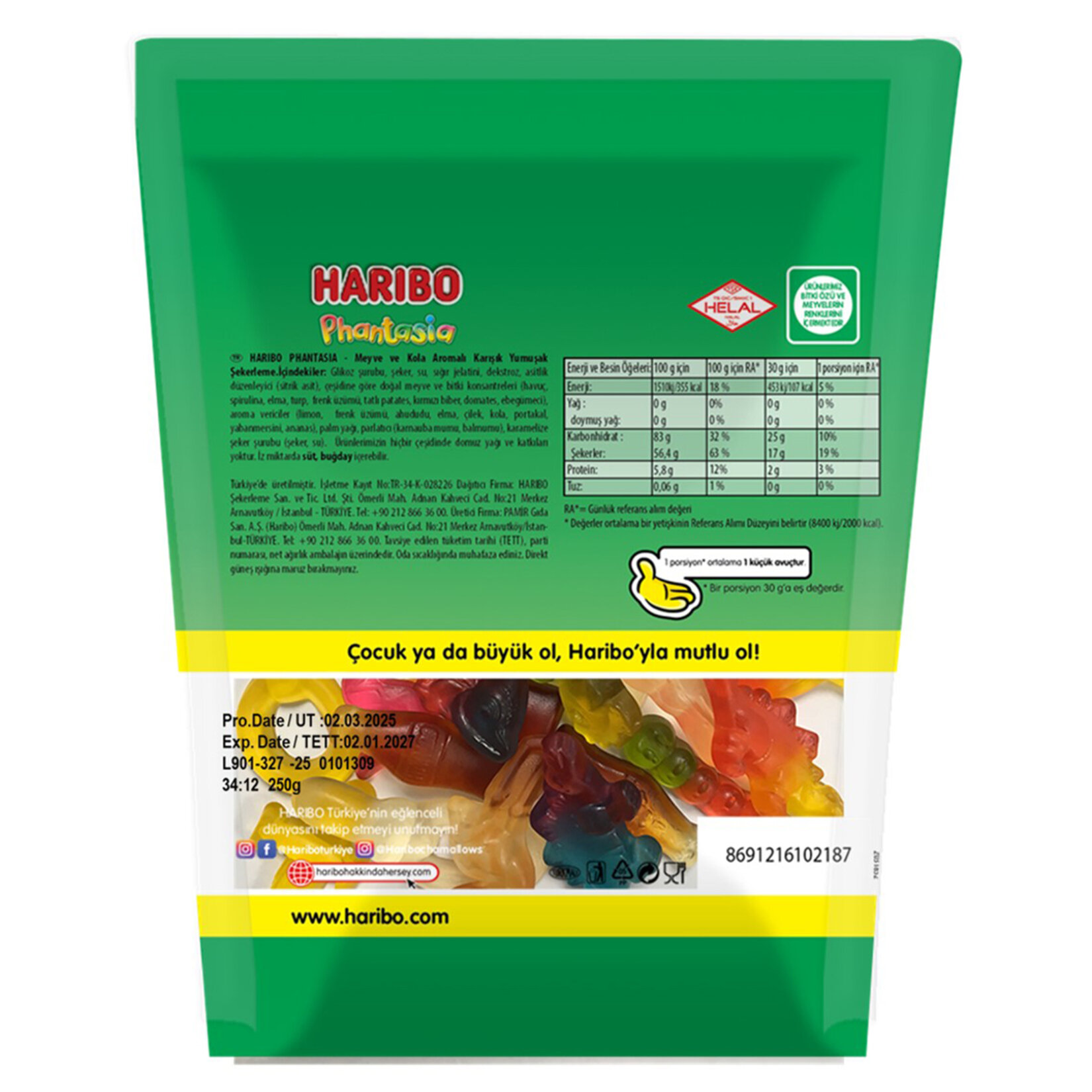 Haribo Phantasia 250 G - Görsel 2