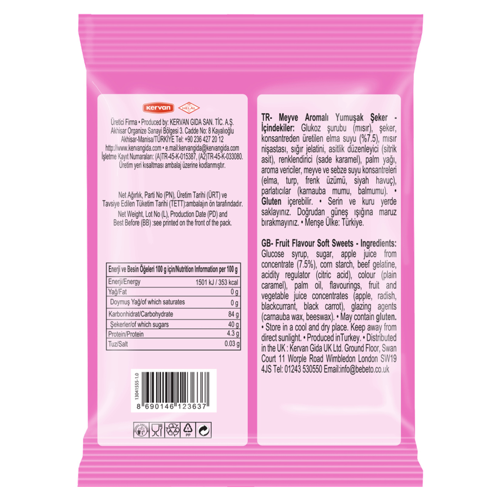 Bebeto Dondurma Meyve Aromalı Yumuşak Şeker 80 G - Görsel 2