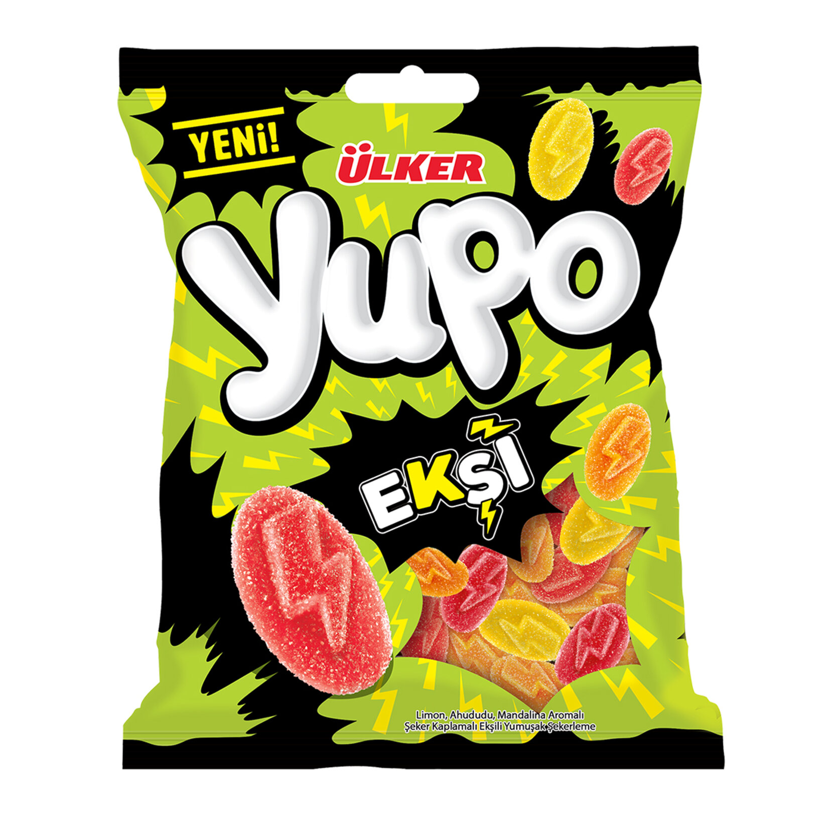 Ülker Yupo Ekşi Limon-Ahududu Aromalı Şekerleme 65 G