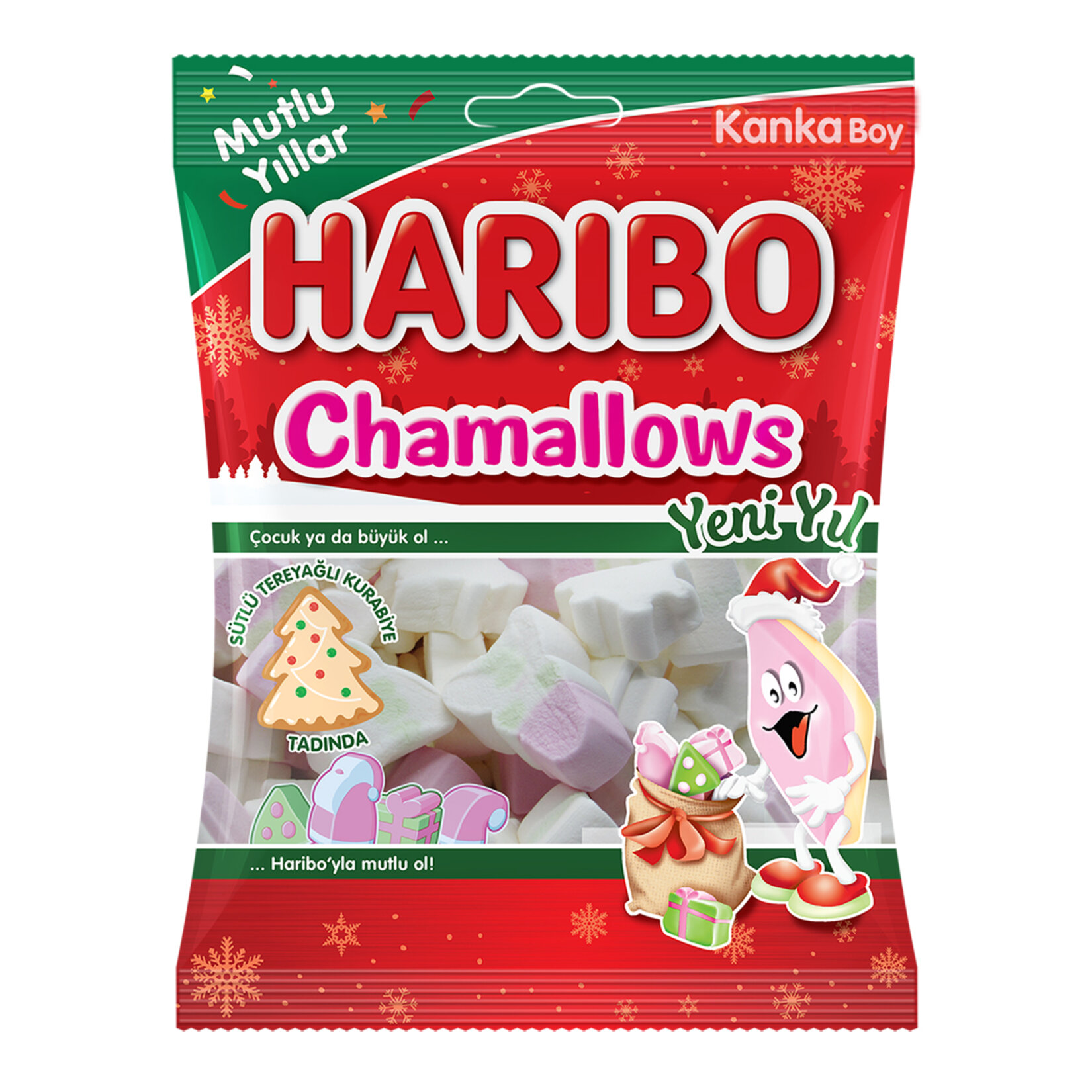 Haribo Yılbaşı Chamallow P&W 70 G / Haribo Yılbaşı Altın Ayıcık 80 G - Görsel 1