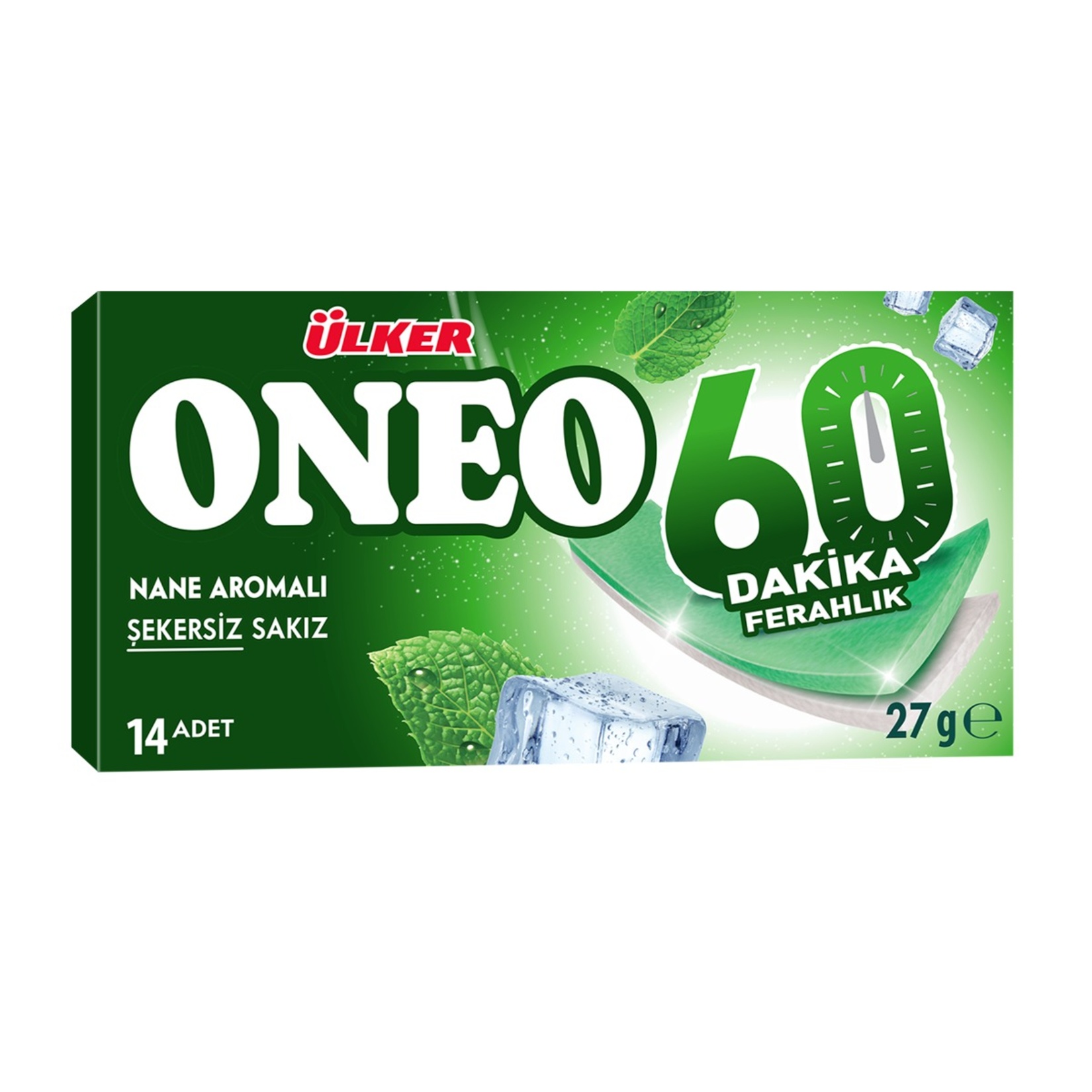 Oneo Slims 60 Dakika Yeşil Nane Aromalı Sakız 27 G