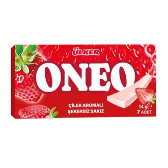 Ülker Oneo Çilek Aromalı Şekersiz Sakız 14 g