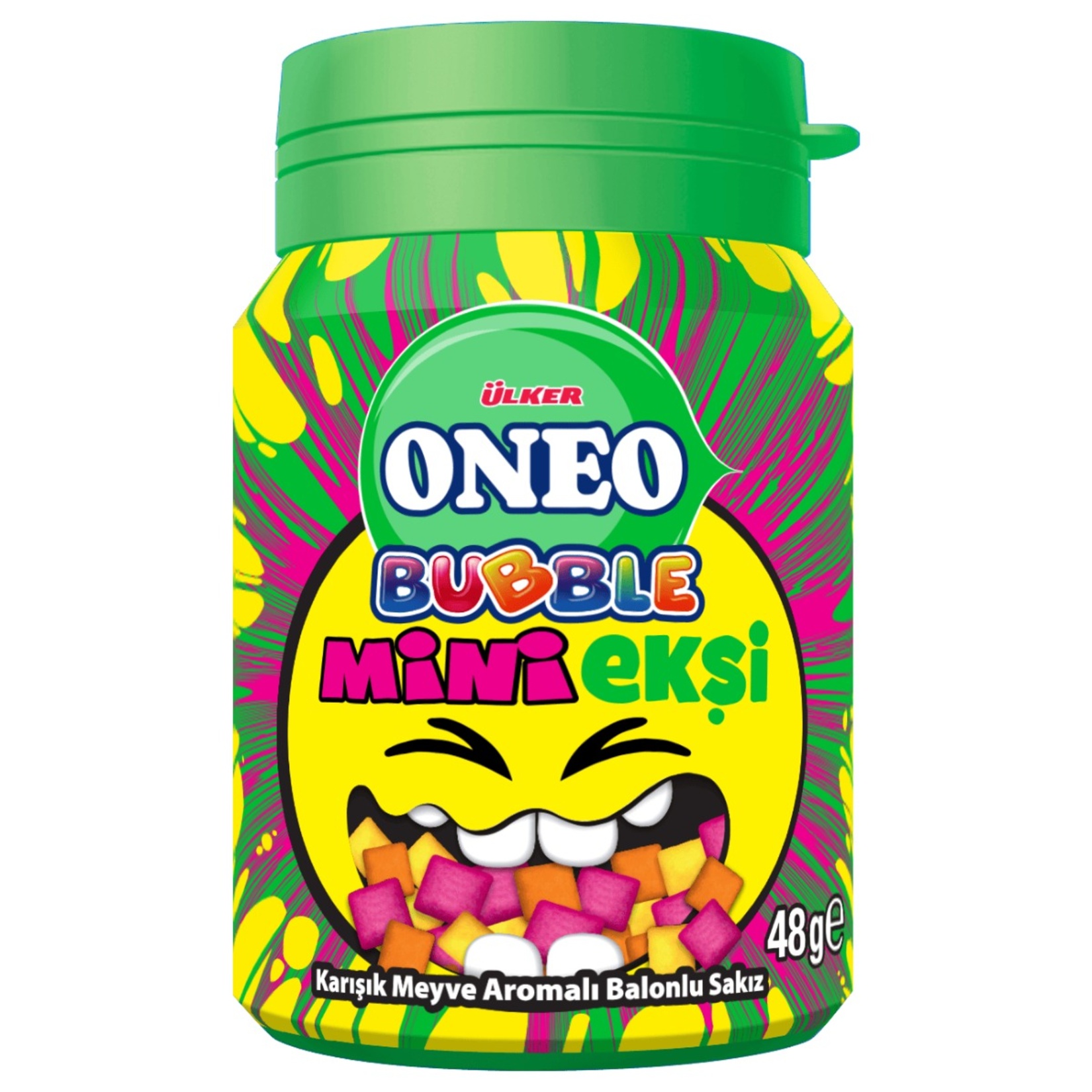 Oneo Bubble Mini Ekşi Draje Şişe 48 G