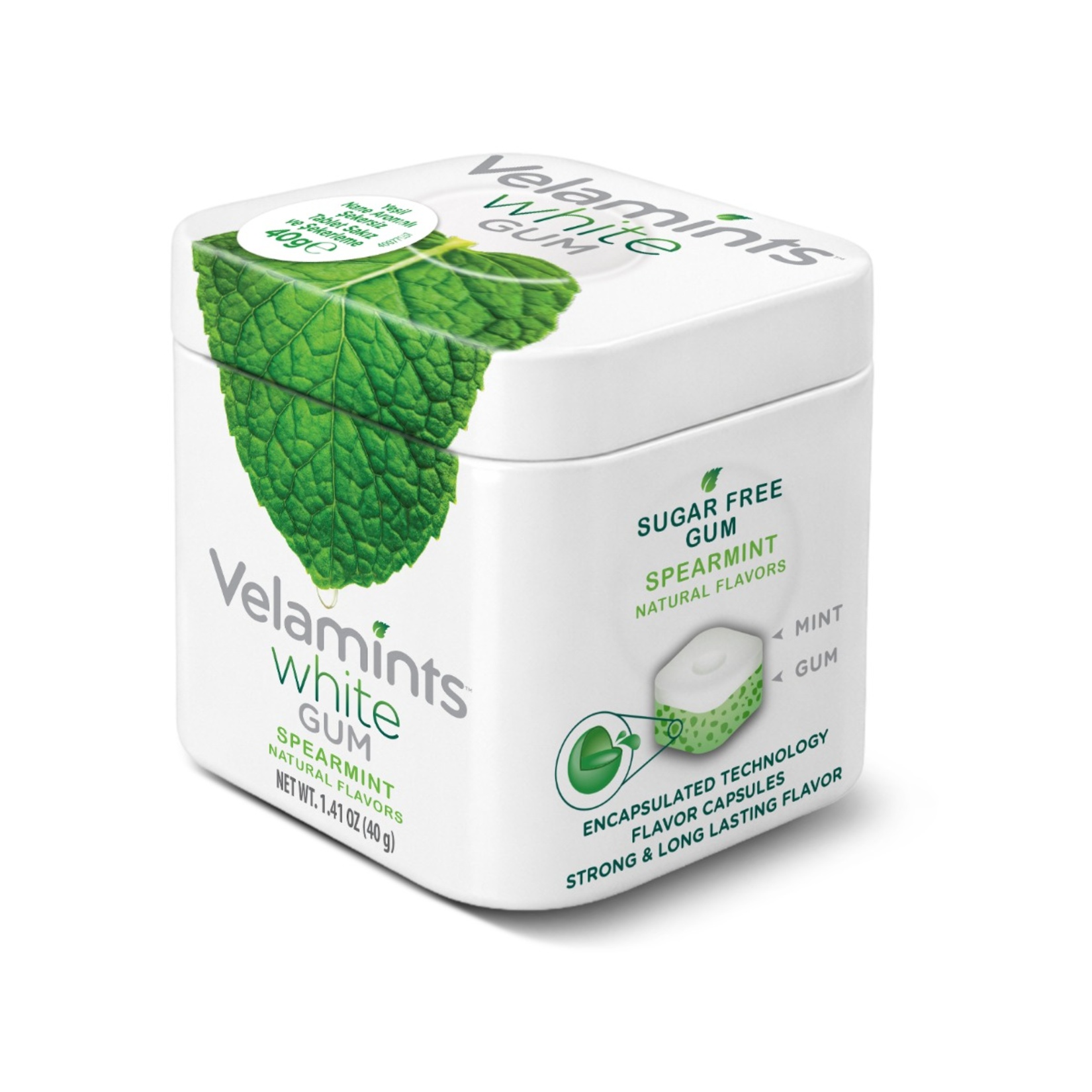 Velamints Yeşil Nane Küp Şekersiz Sakız 40 G