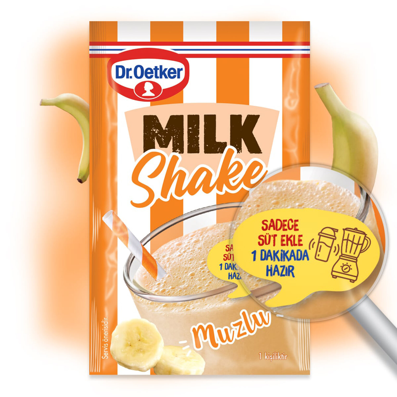 Dr.Oetker Milkshake Toz Karışımı Muzlu 20 G - Görsel 3