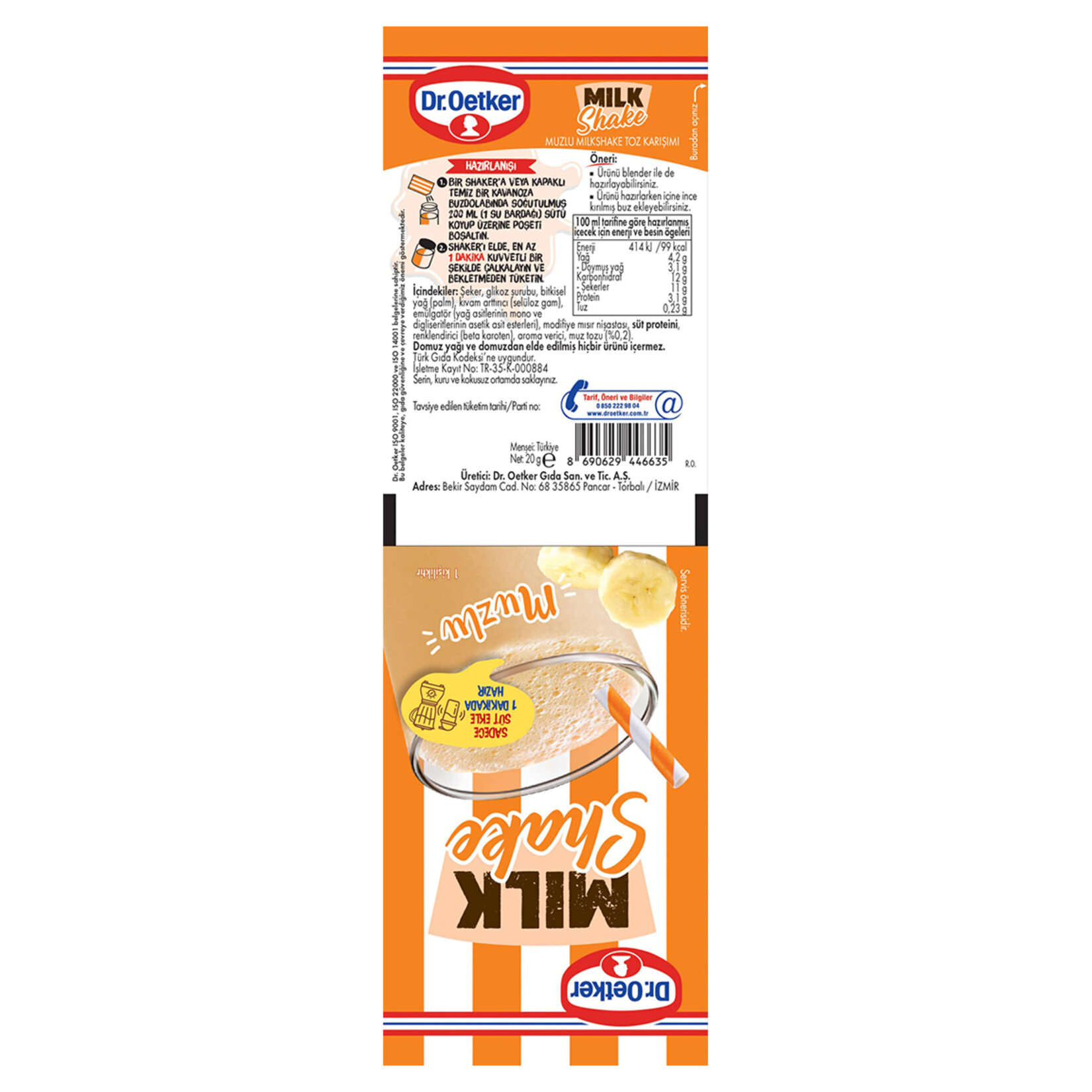 Dr.Oetker Milkshake Toz Karışımı Muzlu 20 G - Görsel 5