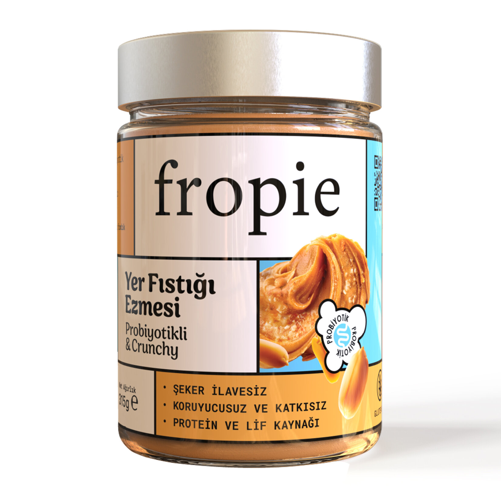 Fropie Probiyotikli Crunchy Yer Fıstığı Ezmesi 315 G - Görsel 1