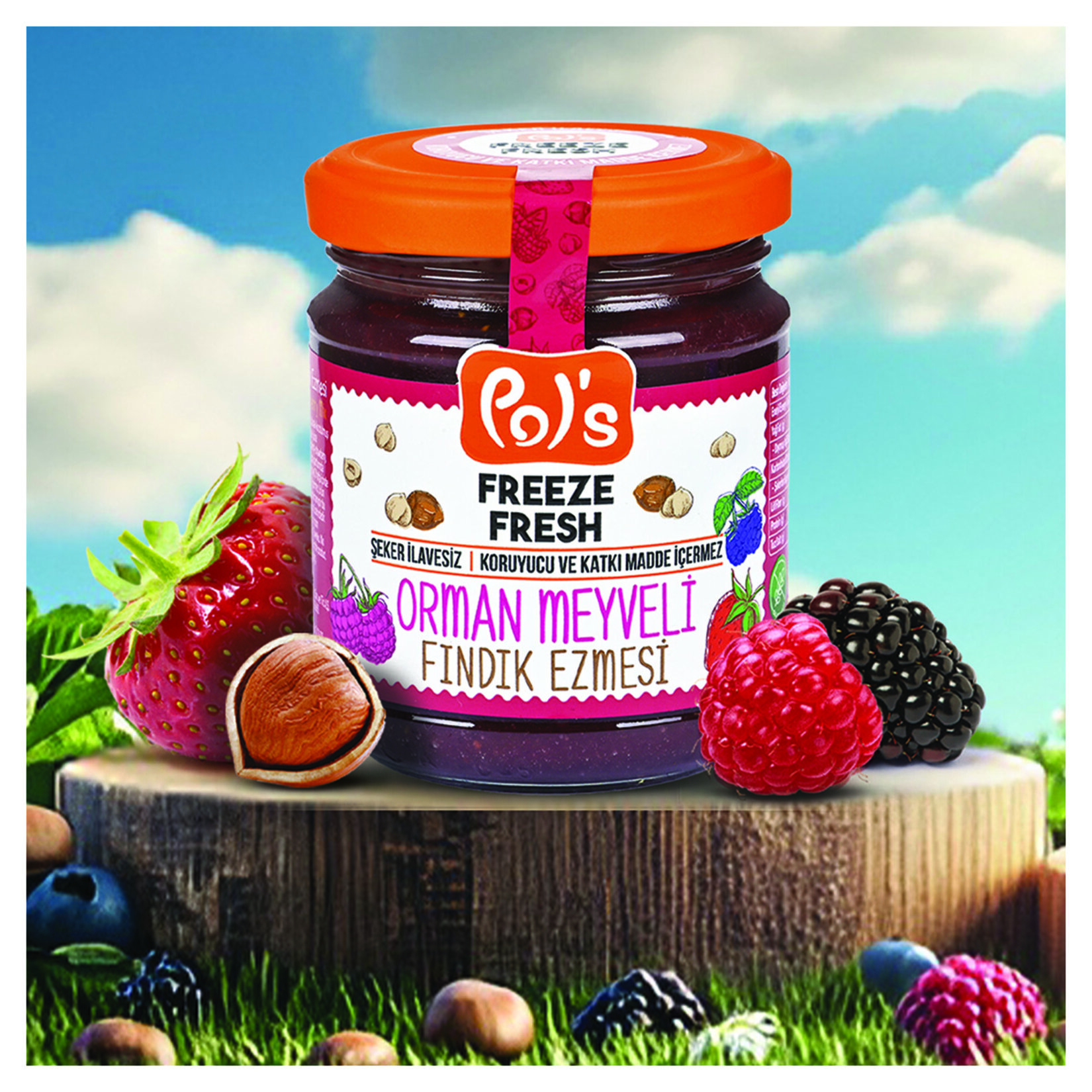 Pol's Freeze Fresh Orman Meyveli Fındık Ezmesi 210G - Görsel 2