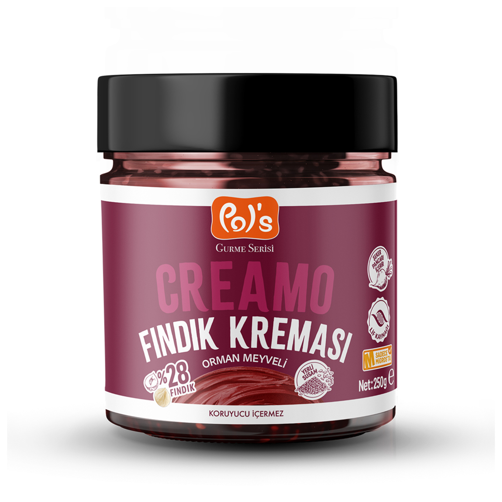 Pol's Gurme Serisi Creamo Orman Meyveli Fndık Kreması 250 G
