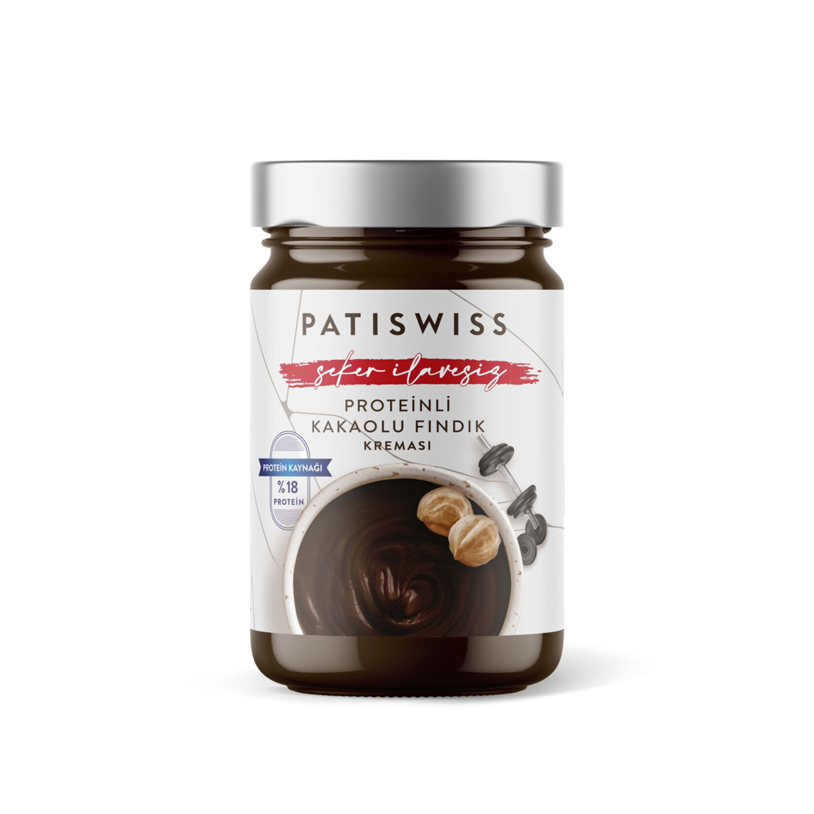 Patiswiss Proteinli Şekersiz Kakaolu Fındık Kreması 330 g