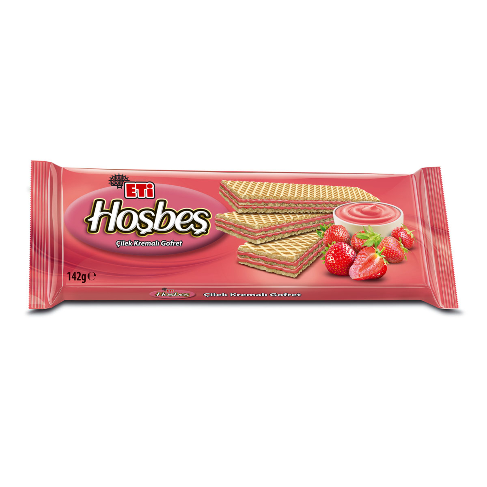 Eti Hoşbeş Çilek Kremalı Gofret 142 g - Görsel 1