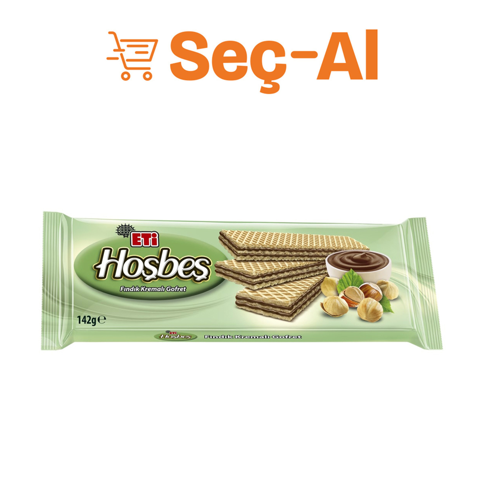 Eti Hoşbeş Fındık Kremalı Gofret 142 G