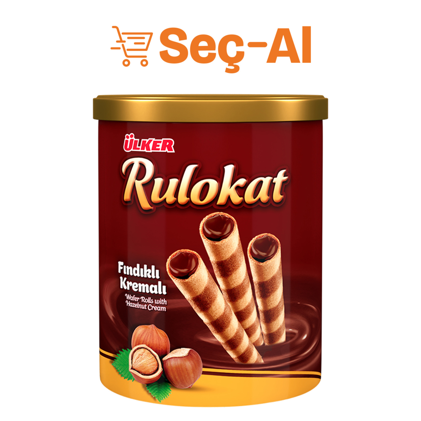 Ülker Rulokat 9 Kat Tat Fındıklı Rulo Gofret 170 G