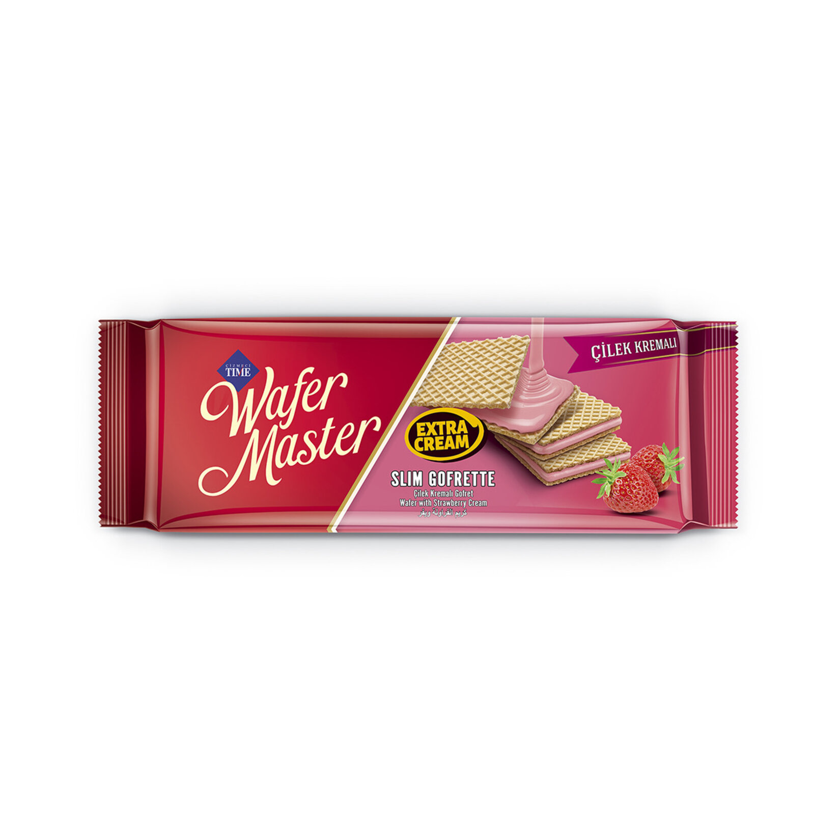 Çizmeci Time Wafer Master Slim Gofrette Çilek 128 G