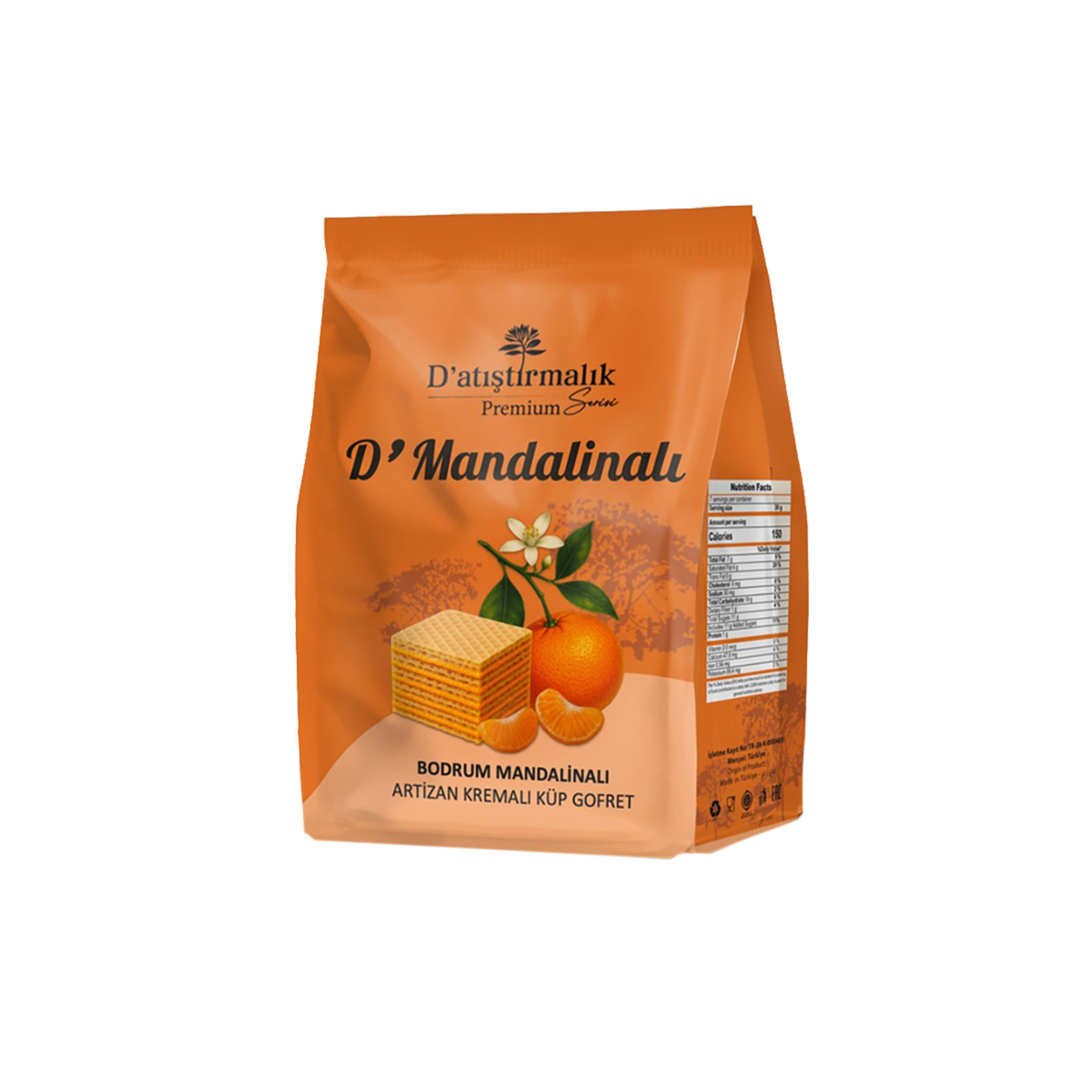 Bodrum Mandalinalı Artizan Krema Küp Gofret 200 G