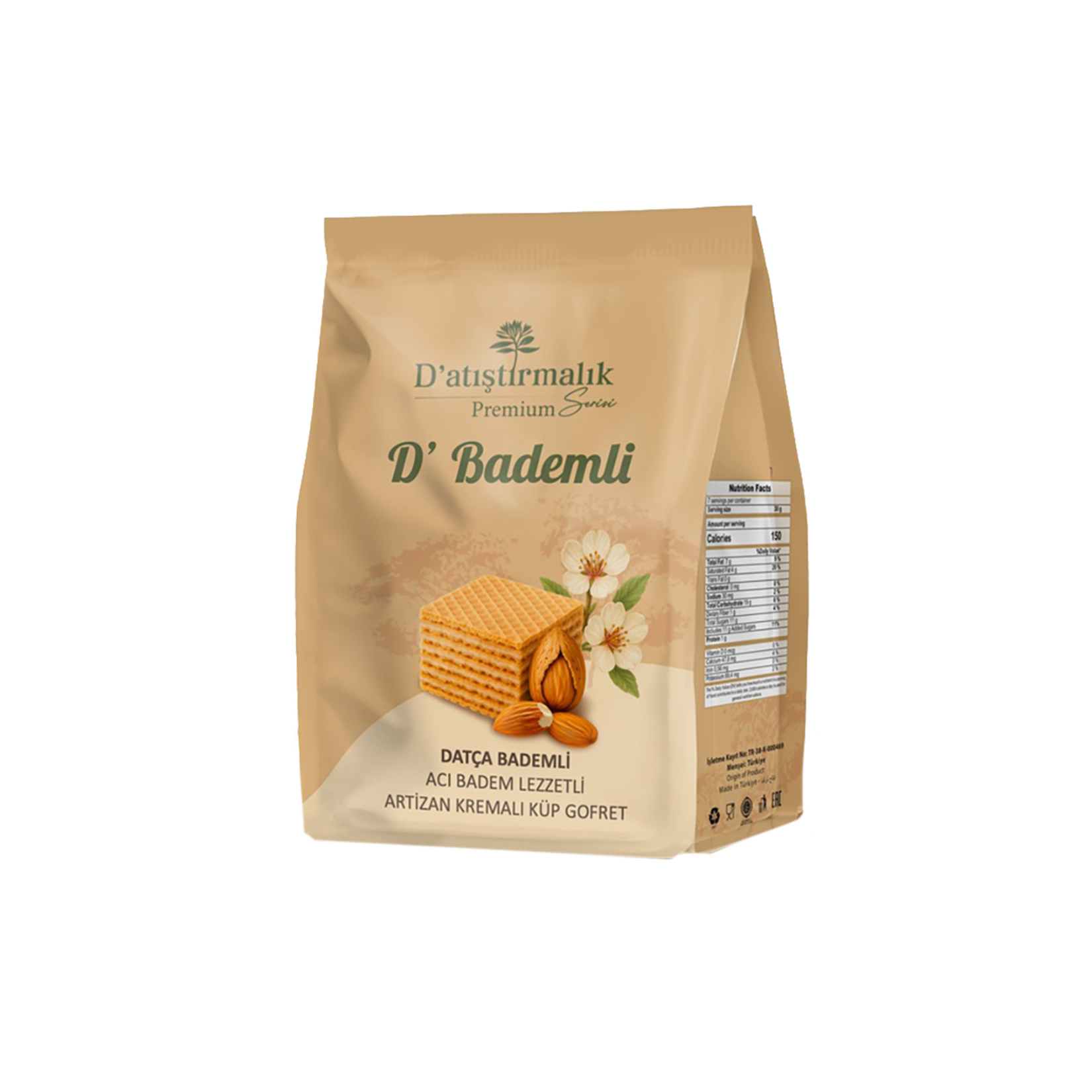 Datıştırmalık Datça Badem Kremalı Küp Gofret 200 G