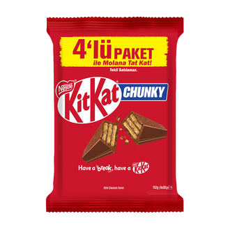Nestle Kitkat Chunky Sütlü Çikolatalı Gofret 4 x 38 G