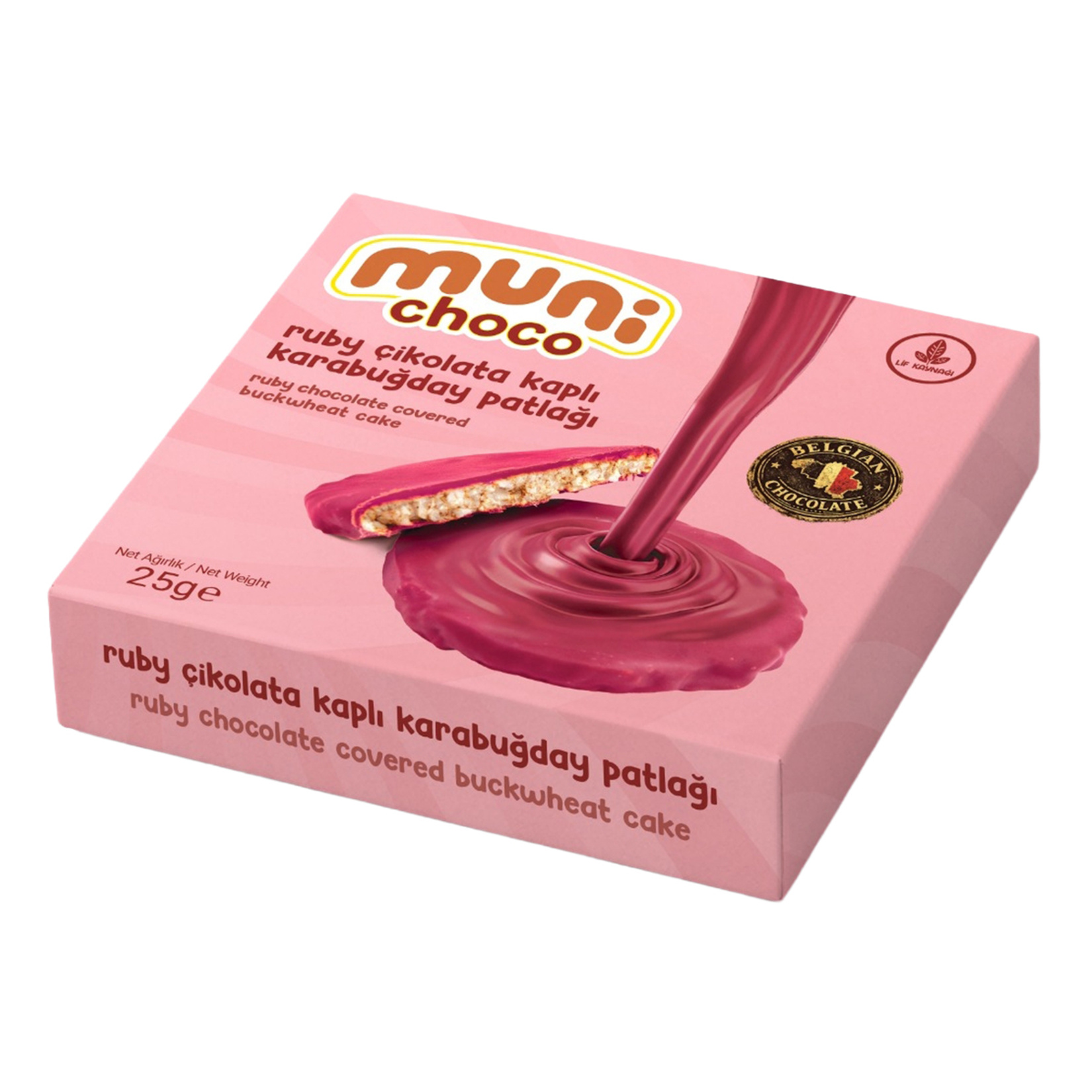 Muni Choco Ruby Çikolata Kaplı Karabuğday Patlağı 25 G