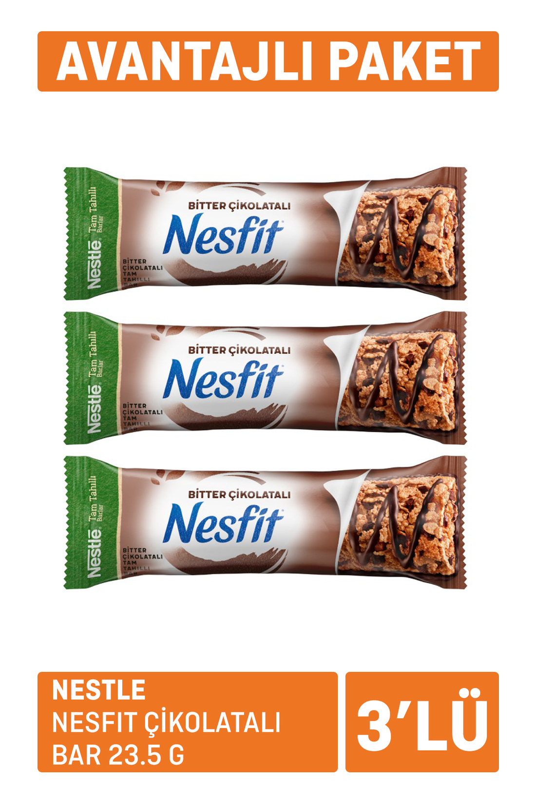 Nestle Nesfıt Çikolatalı Bar 3 x 23.5 G