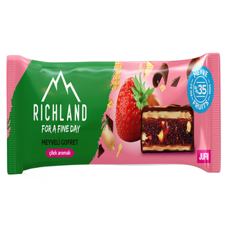 Richland Çilek Aromalı Meyveli Gofret 30 G