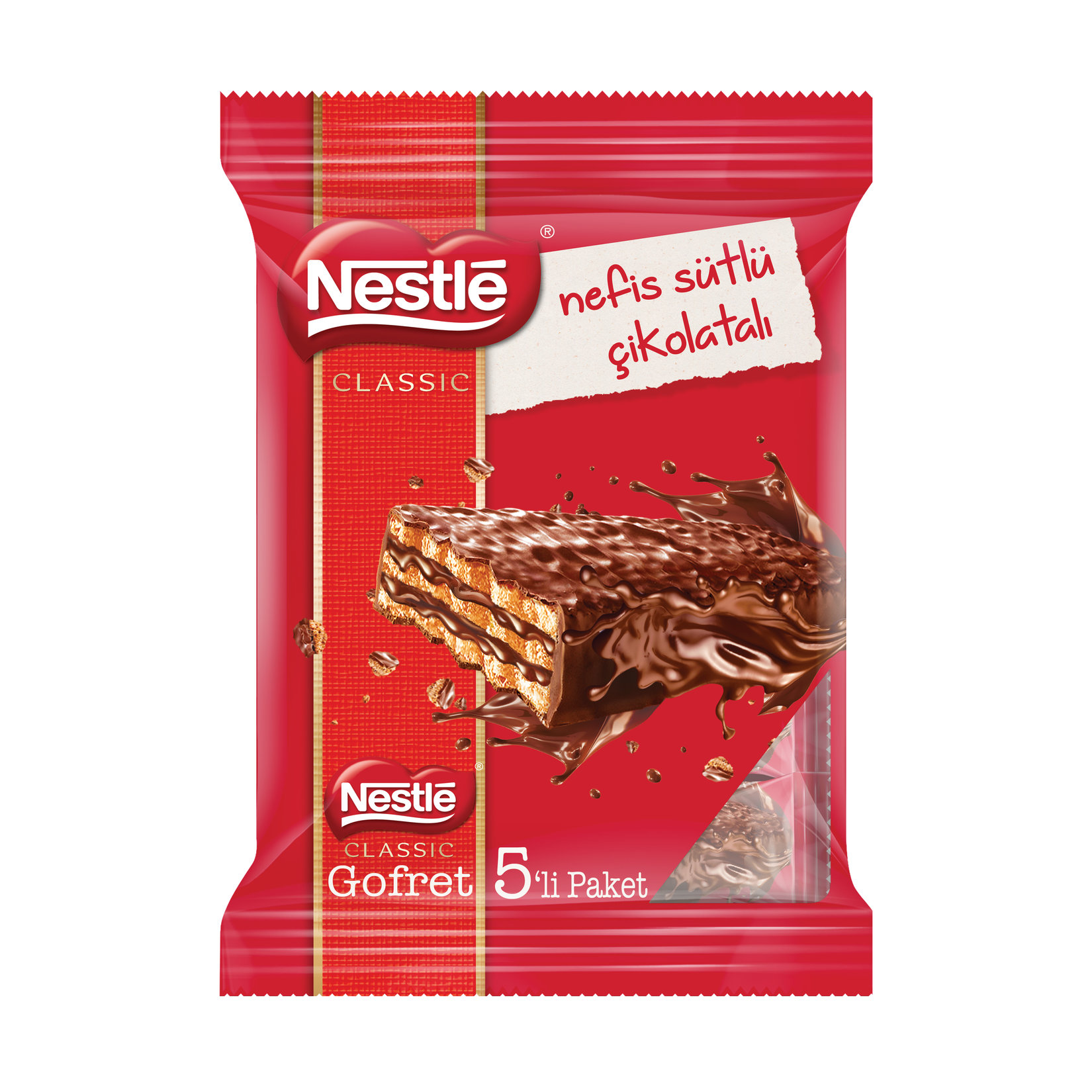 Nestle Çıtır Sütlü Çikolata Kaplamalı Gofret 5x19 G