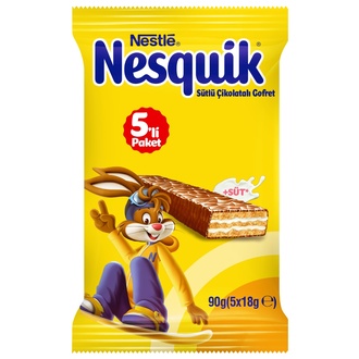 Nesquik Sütlü Çikolatalı Gofret 5 x 18 g