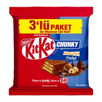 Nestle Kitkat Chunky Hazelnut 3'lü 3 x 38 g
