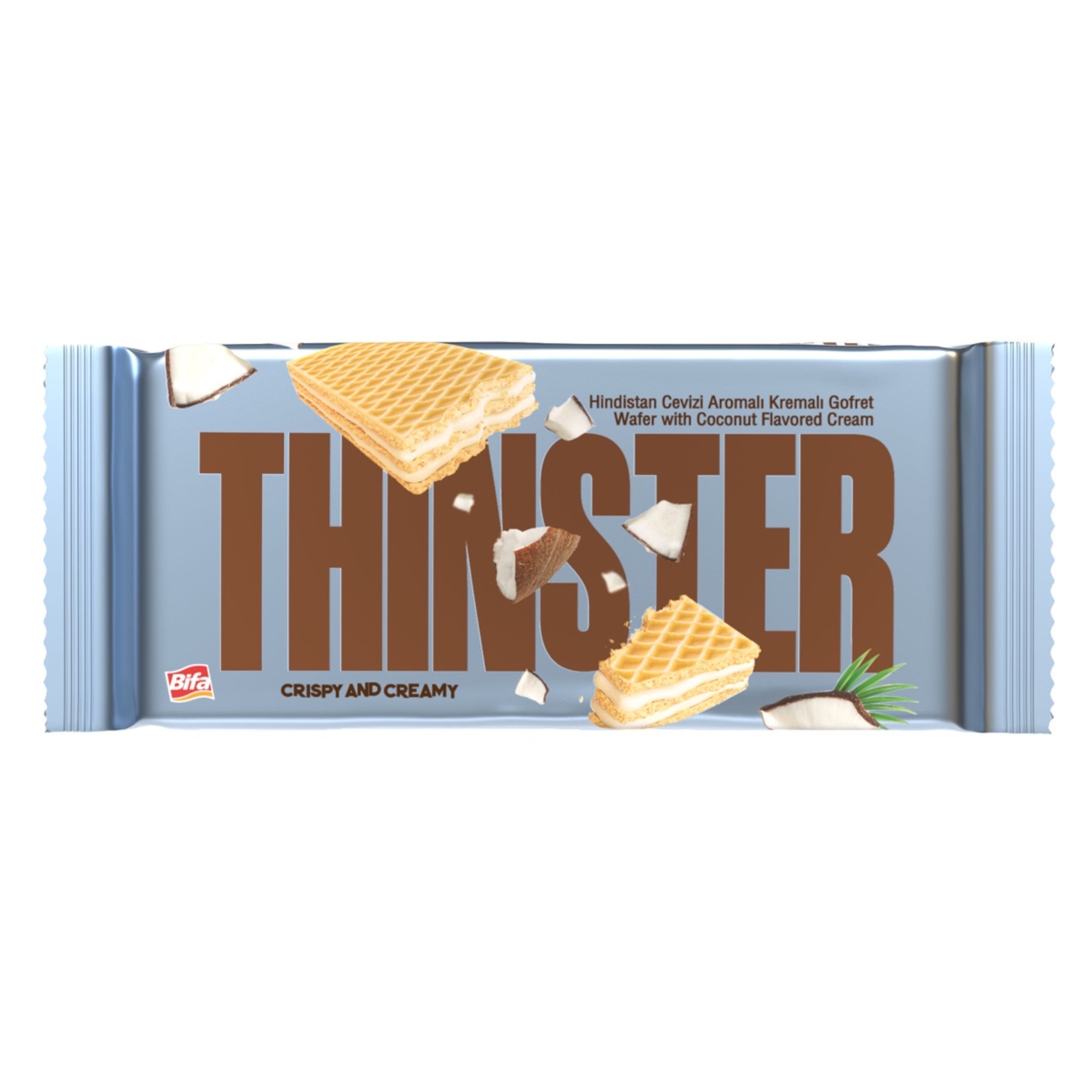 Bifa Thinster Hindistan Cevizi Aromalı Kremalı Gofret 55 G - Görsel 1