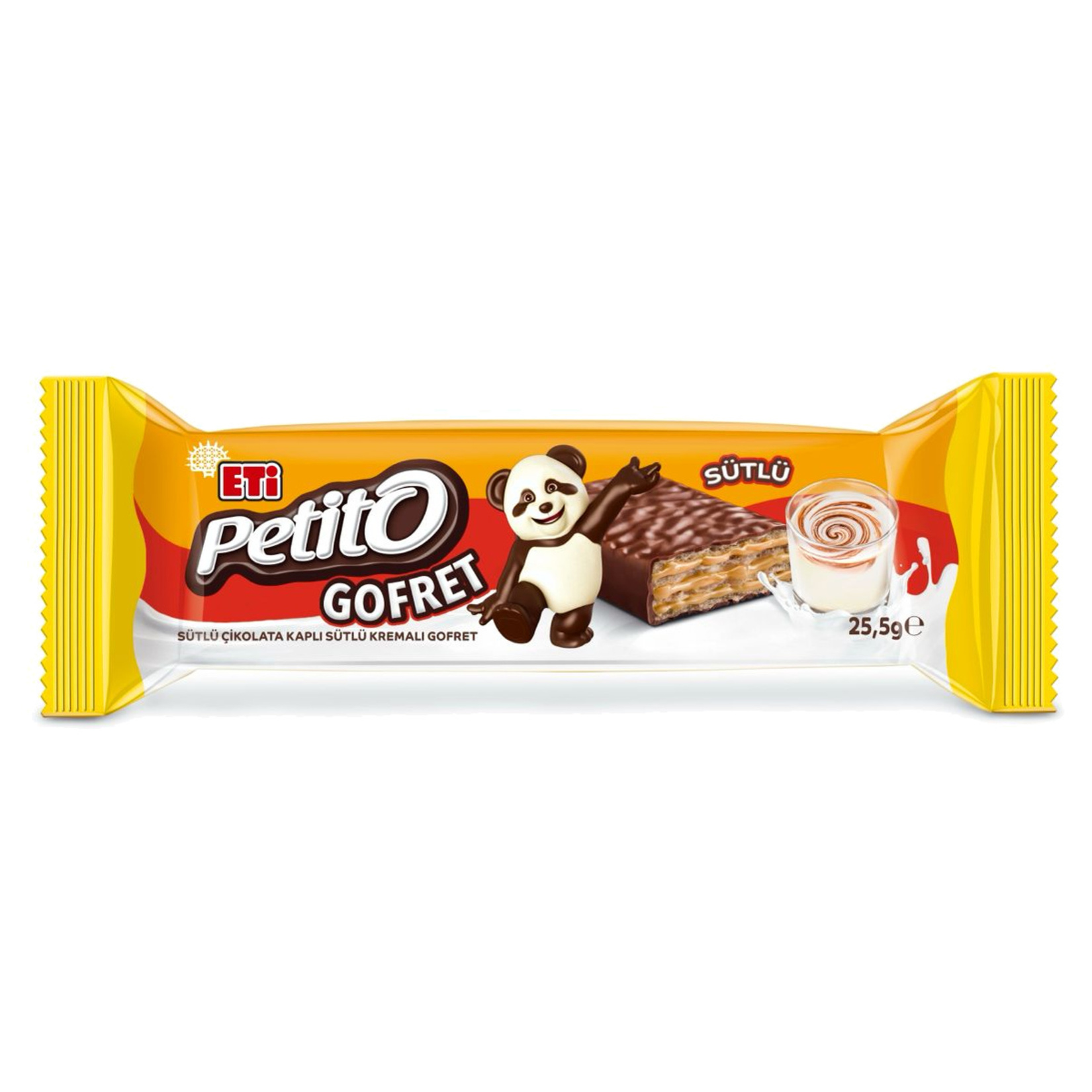 Eti Petito Sütlü Çikolata Kaplı Sütlü Kremalı Gofret
