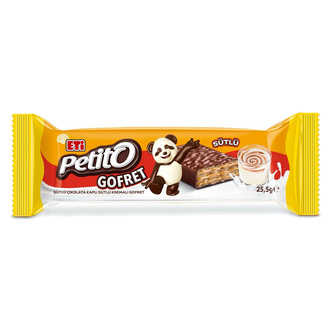 Eti Petito Sütlü Çikolata Kaplı Sütlü Kremalı Gofret