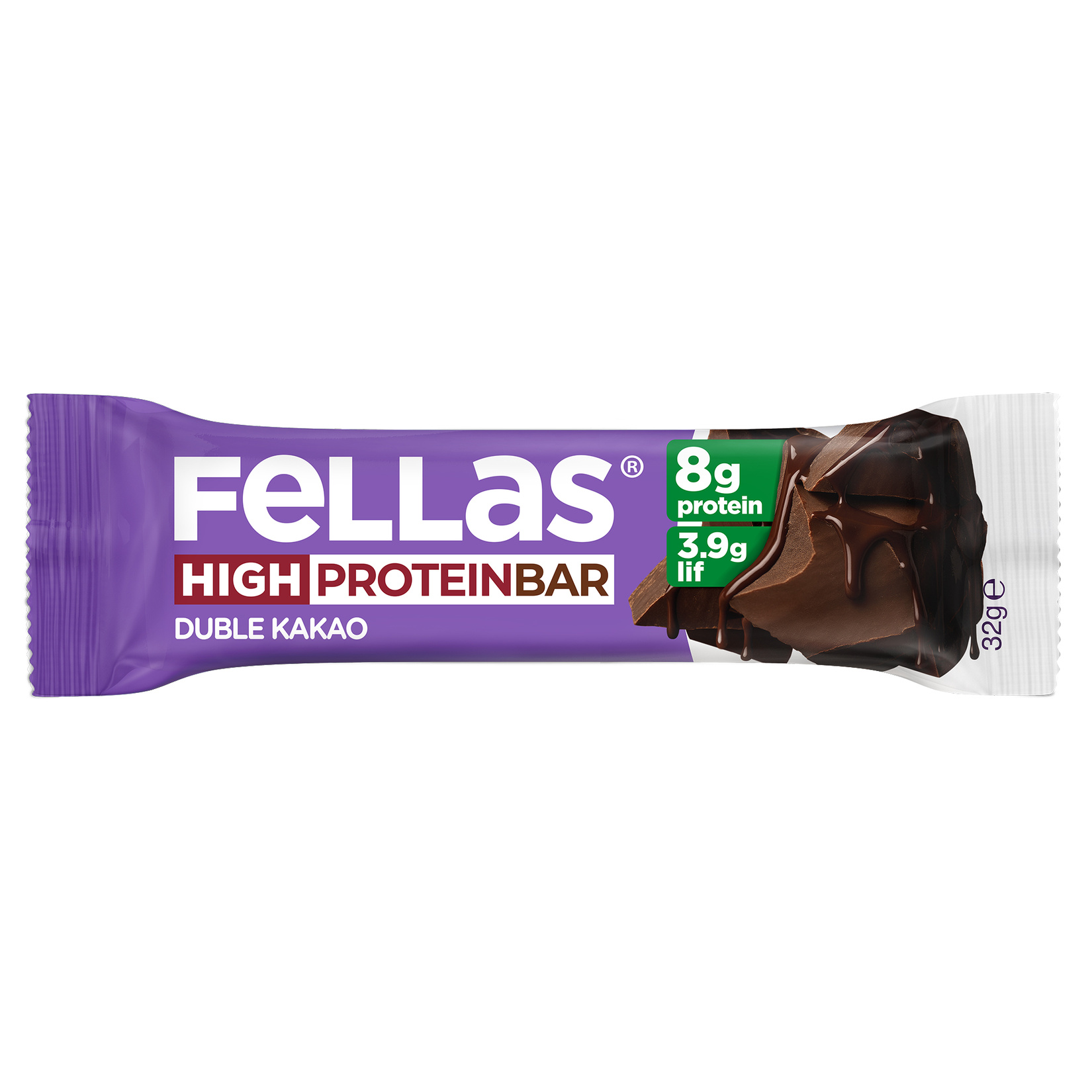 Fellas Optimum Duble Kakaolu Protein Bar 32 G - Görsel 1