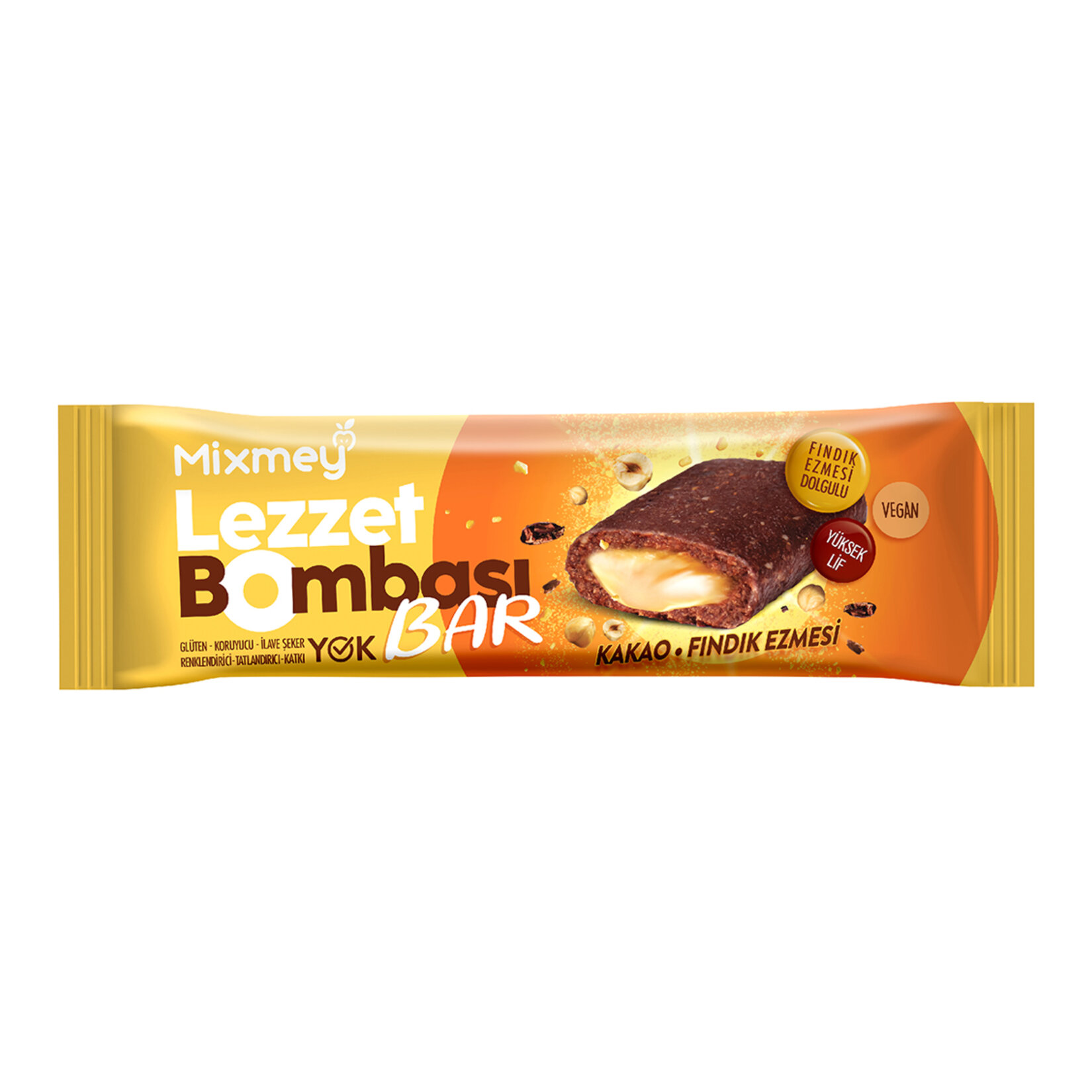 Mixmey Fındık Ezmeli Dolgulu & Kakaolu Lezzet Bombası Bar 40 G - Görsel 1