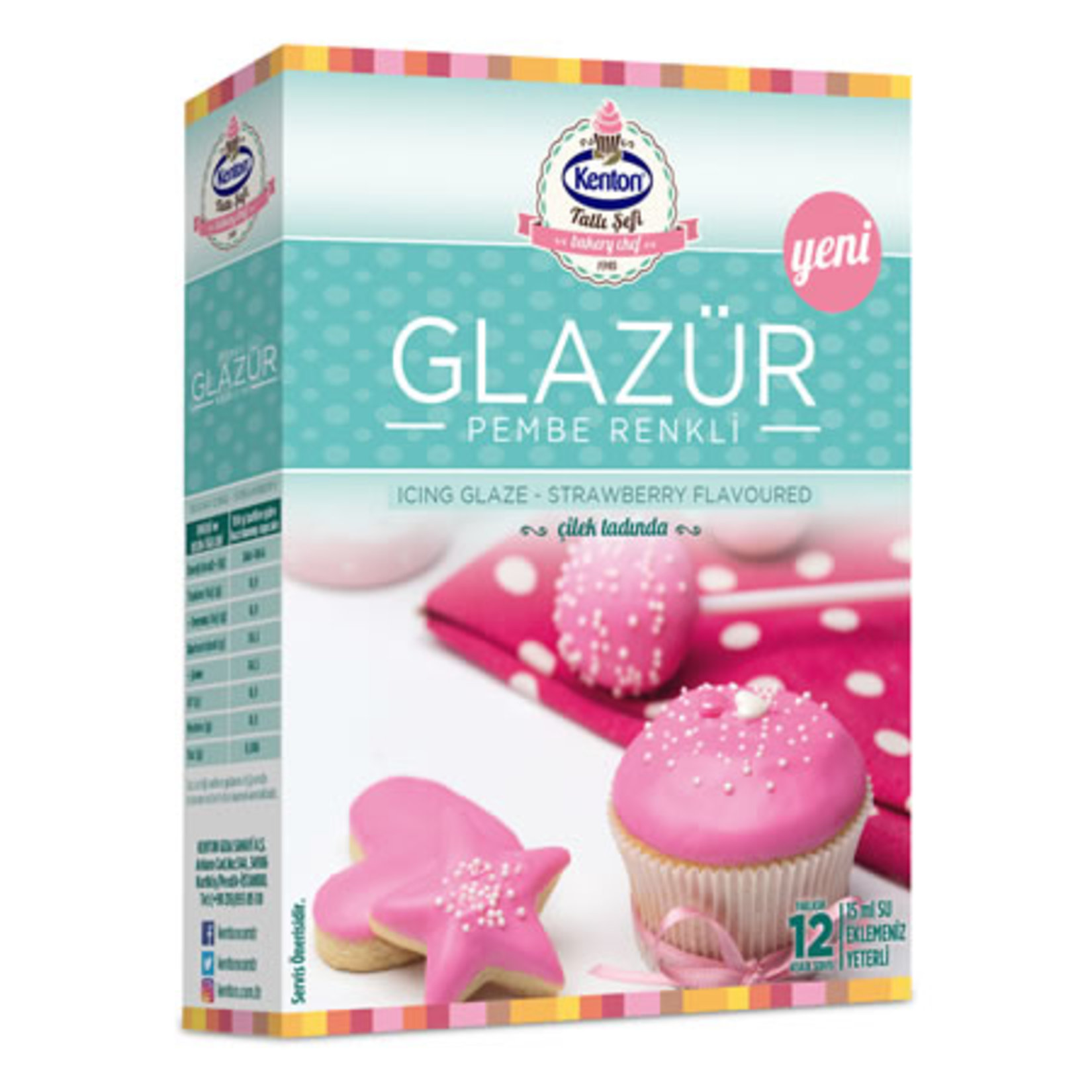 Kenton Tatlı Şefi Glazür Pembe 100 G
