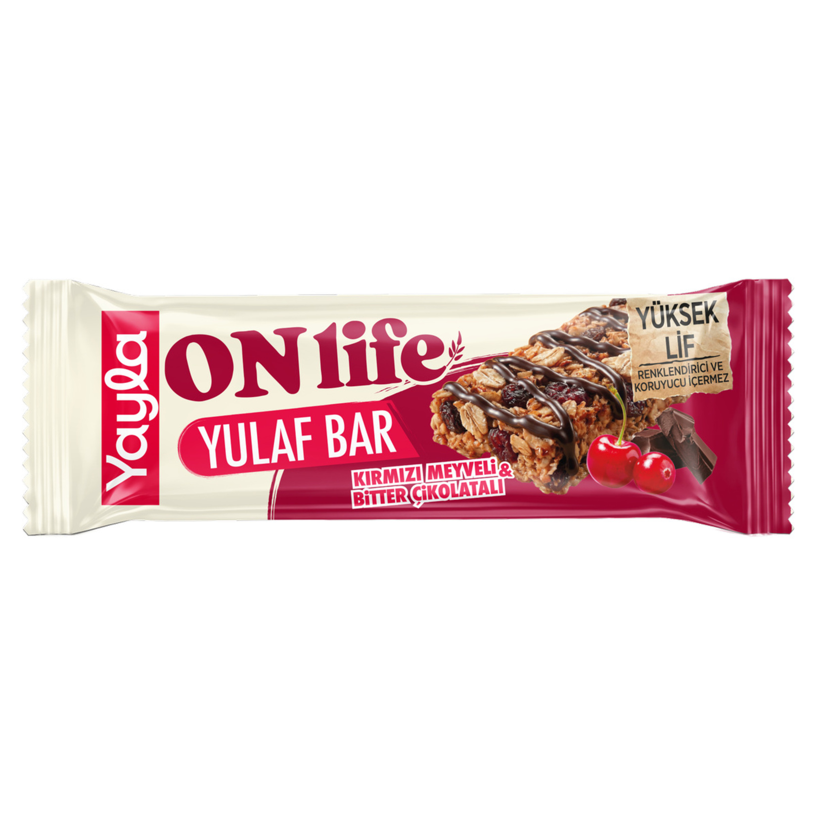 Yayla Onlife Kırmızı Meyveli Bitter Çikolatalı Yulaf Bar 35 G