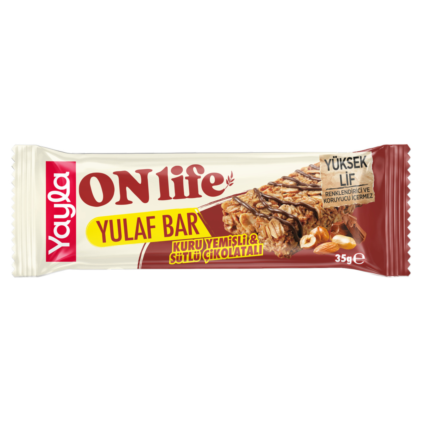 Yayla Onlife Kuru Yemişli Sütlü Çikolatalı Yulaf Bar 35 G
