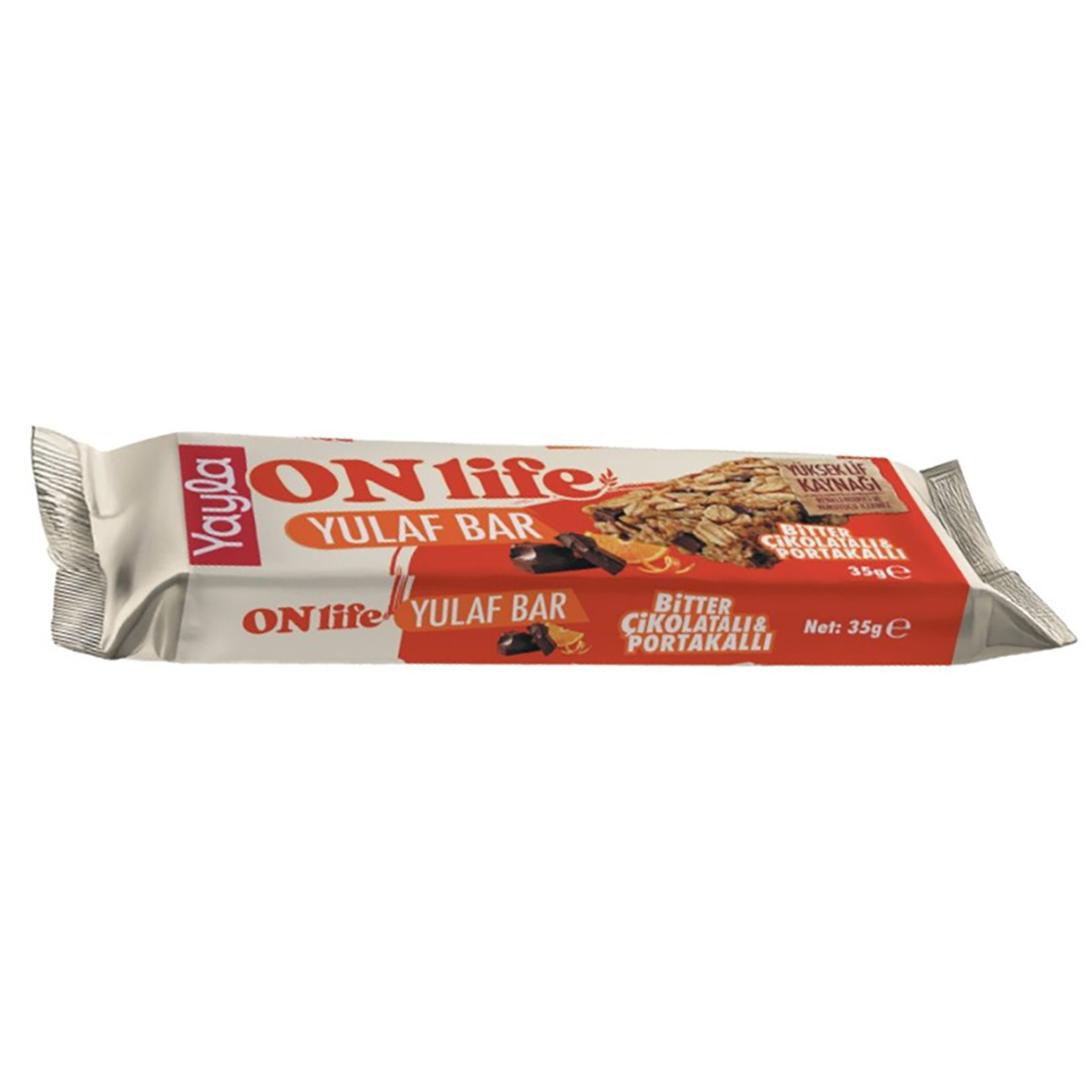 Yayla Onlife Portakallı Bitter Çikolatalı Yulaf Bar 35 G
